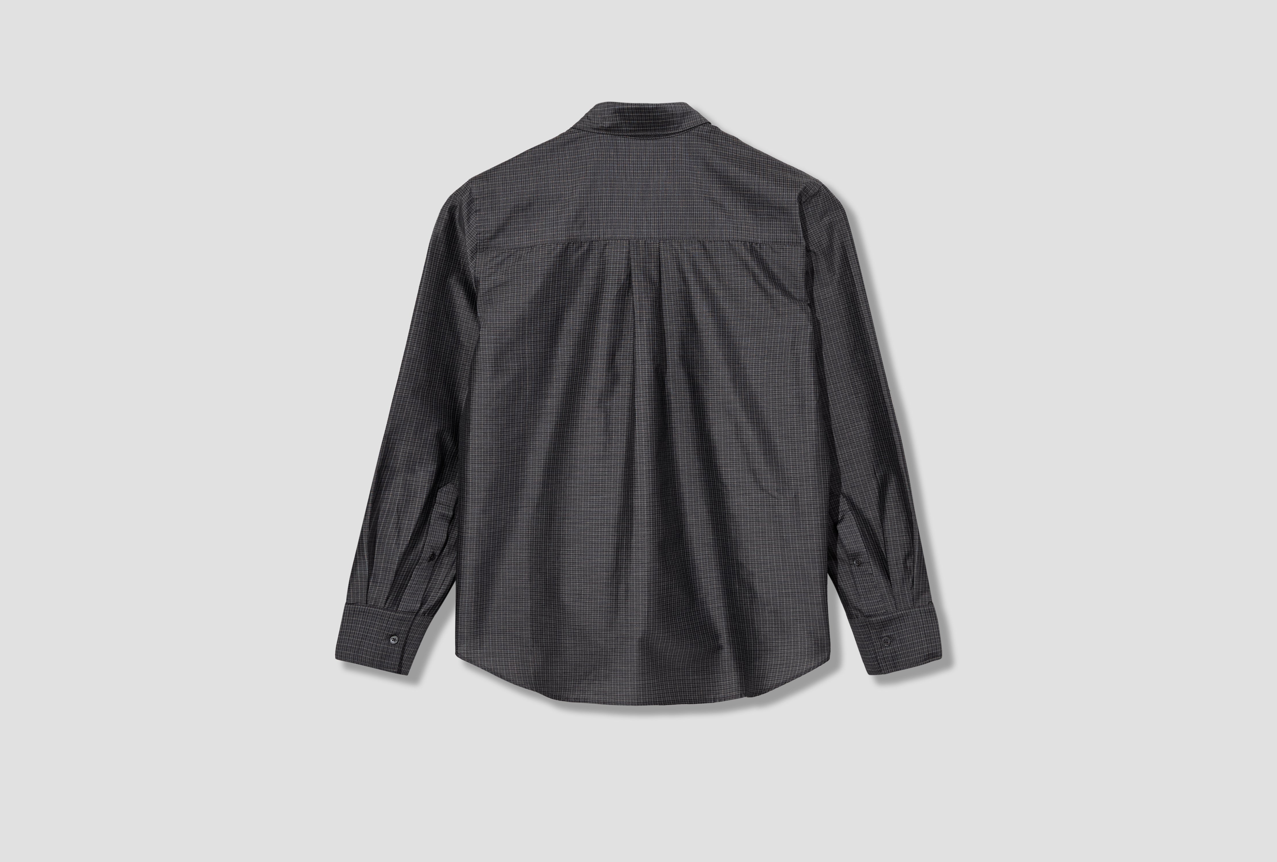 VOLUME SHIRT - GRID 3-85S26 Charcoal