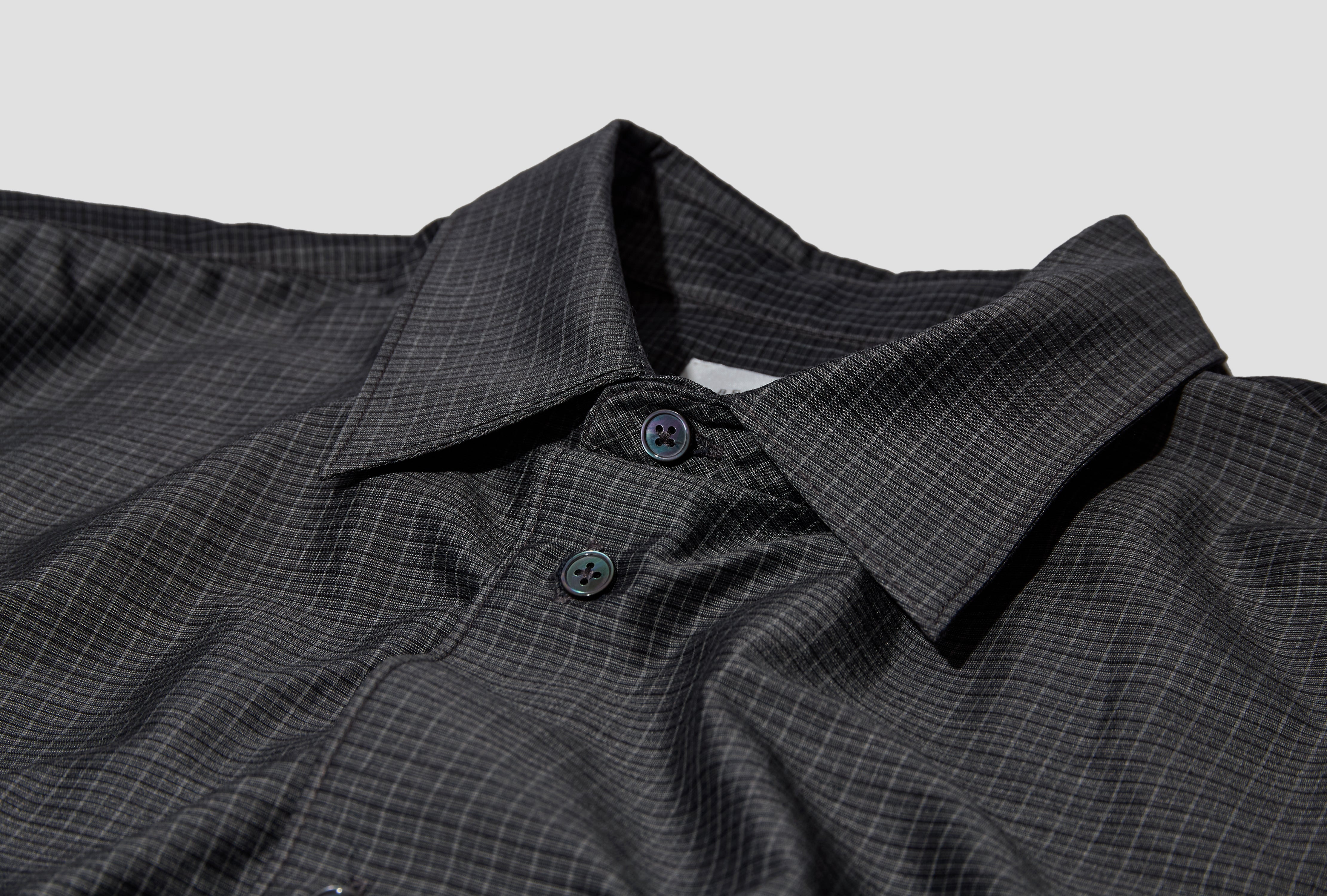 VOLUME SHIRT - GRID 3-85S26 Charcoal