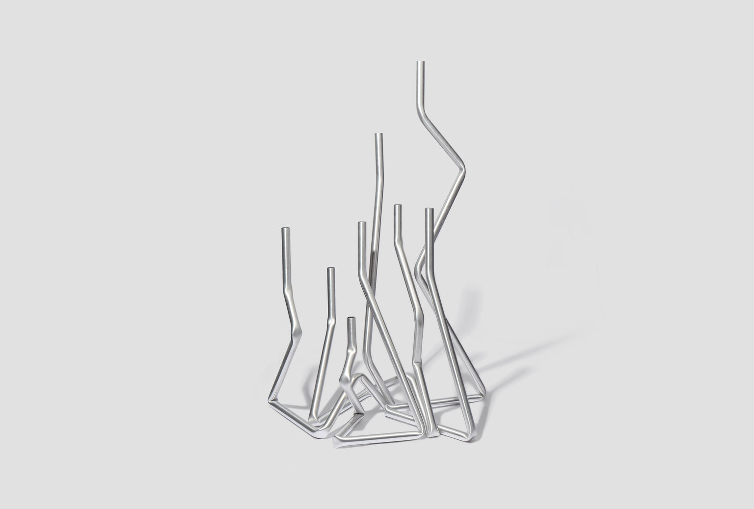 SPAGHETTONI 8-ARMED CANDELABRA 902 - BRUSHED ALUMINIUM