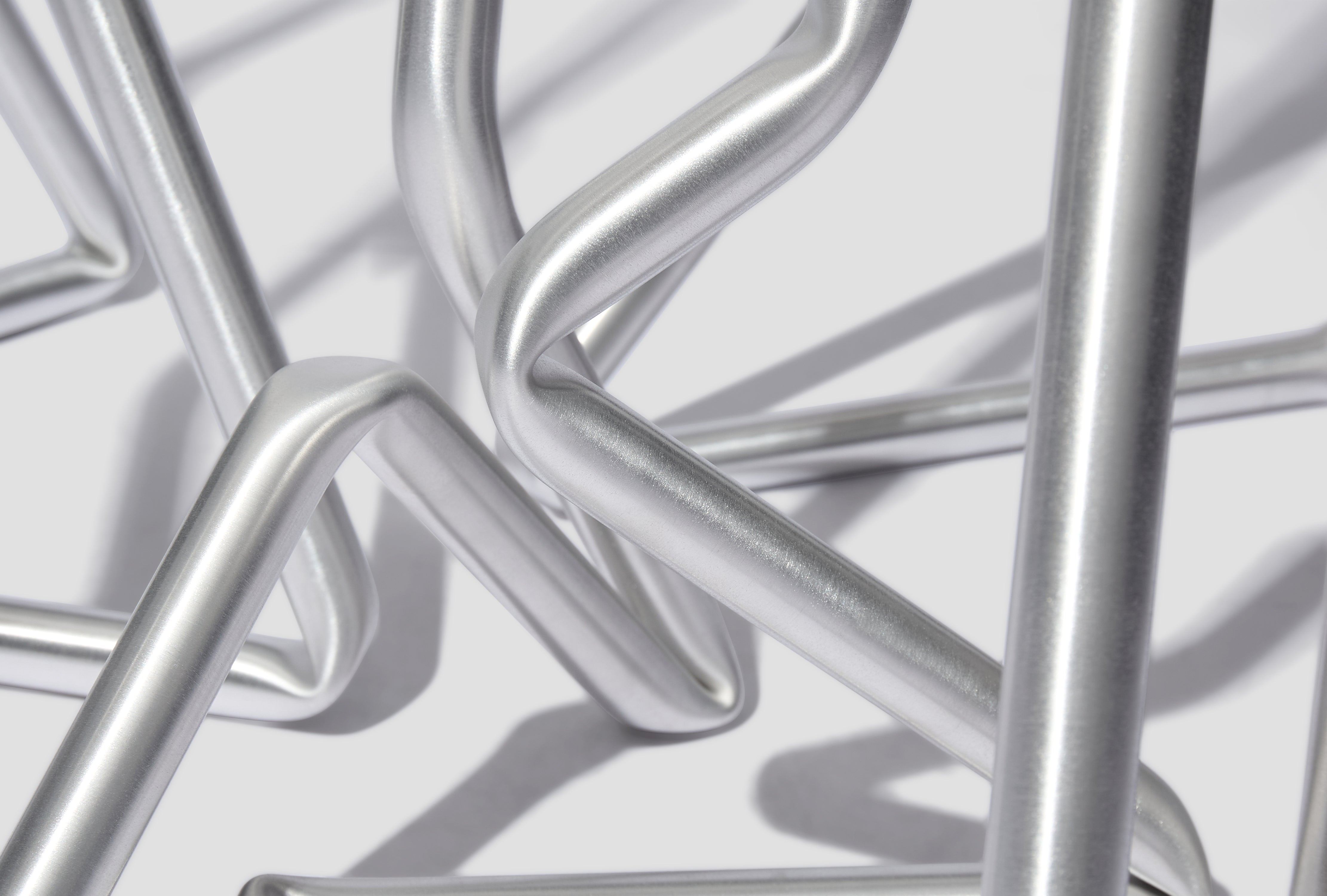 SPAGHETTONI 8-ARMED CANDELABRA 902 - BRUSHED ALUMINIUM