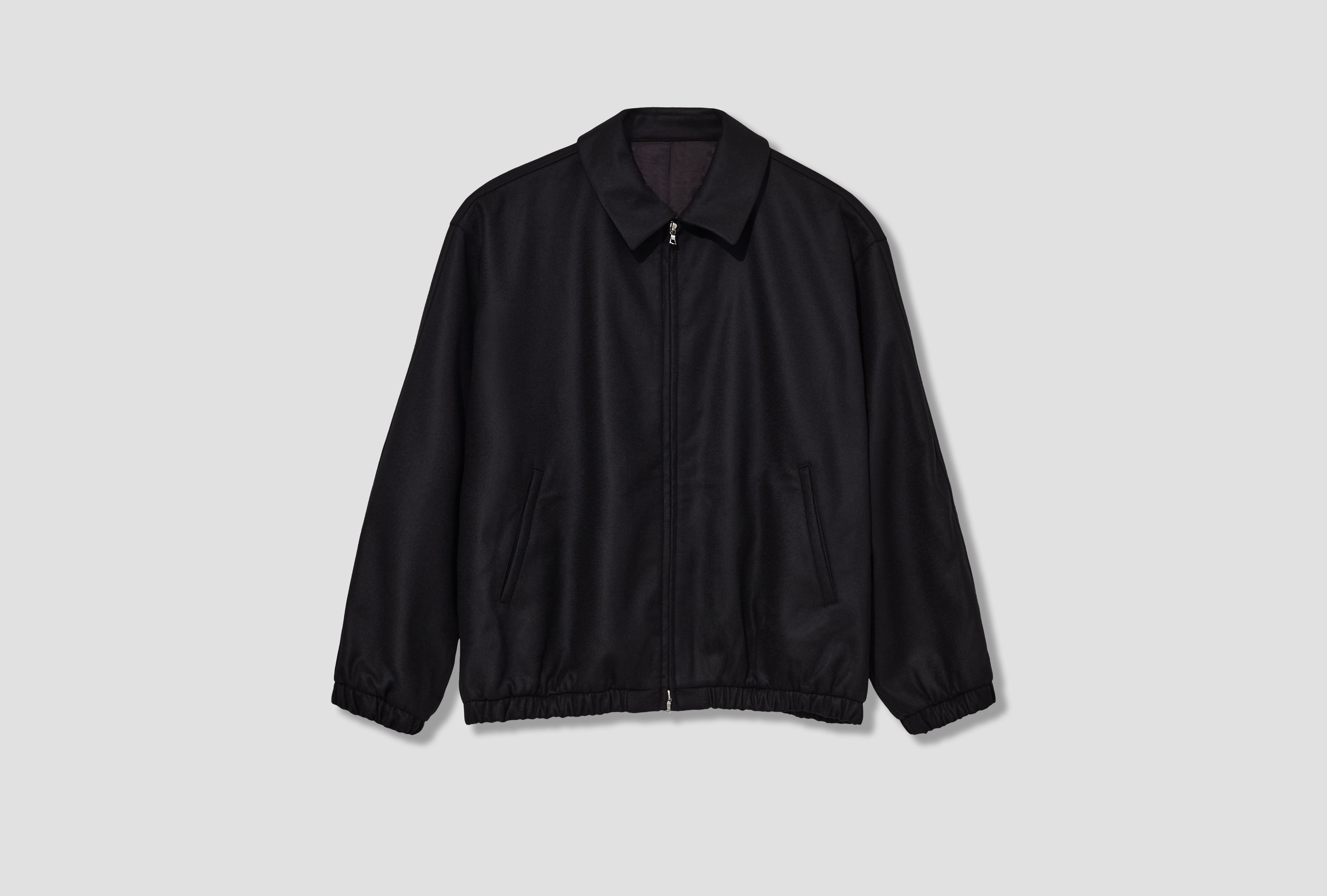 MELTON OVERSIZED ZIP JACKET ST.1226 Black