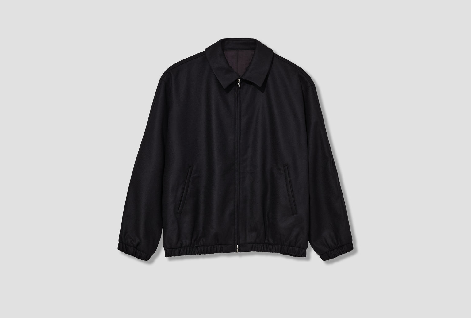 MELTON OVERSIZED ZIP JACKET ST.1226 Black