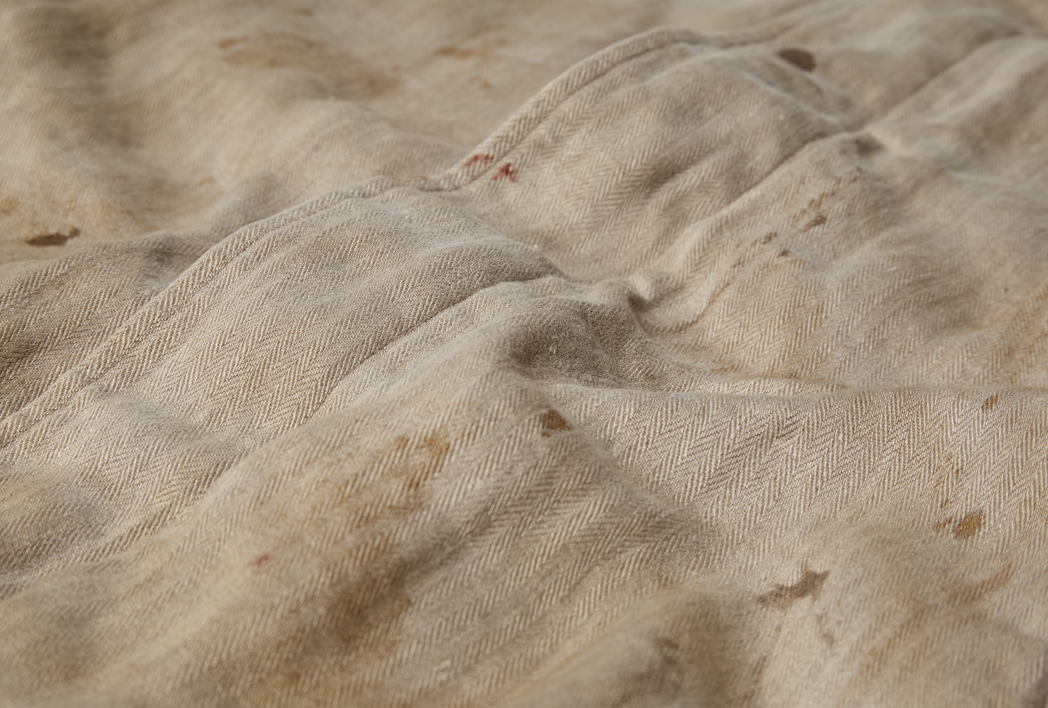 HEAVY LINEN HERRINGBONE ZIP JACKET ST.1241 Off white