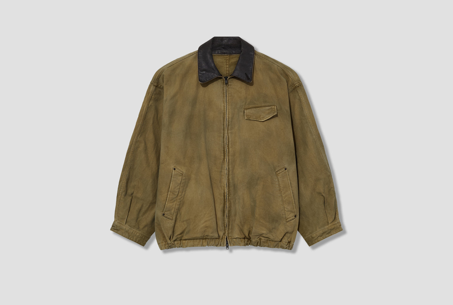 SULFUR DYED WHIP CORD VINTAGE ZIP JACKET ST.1239 Khaki