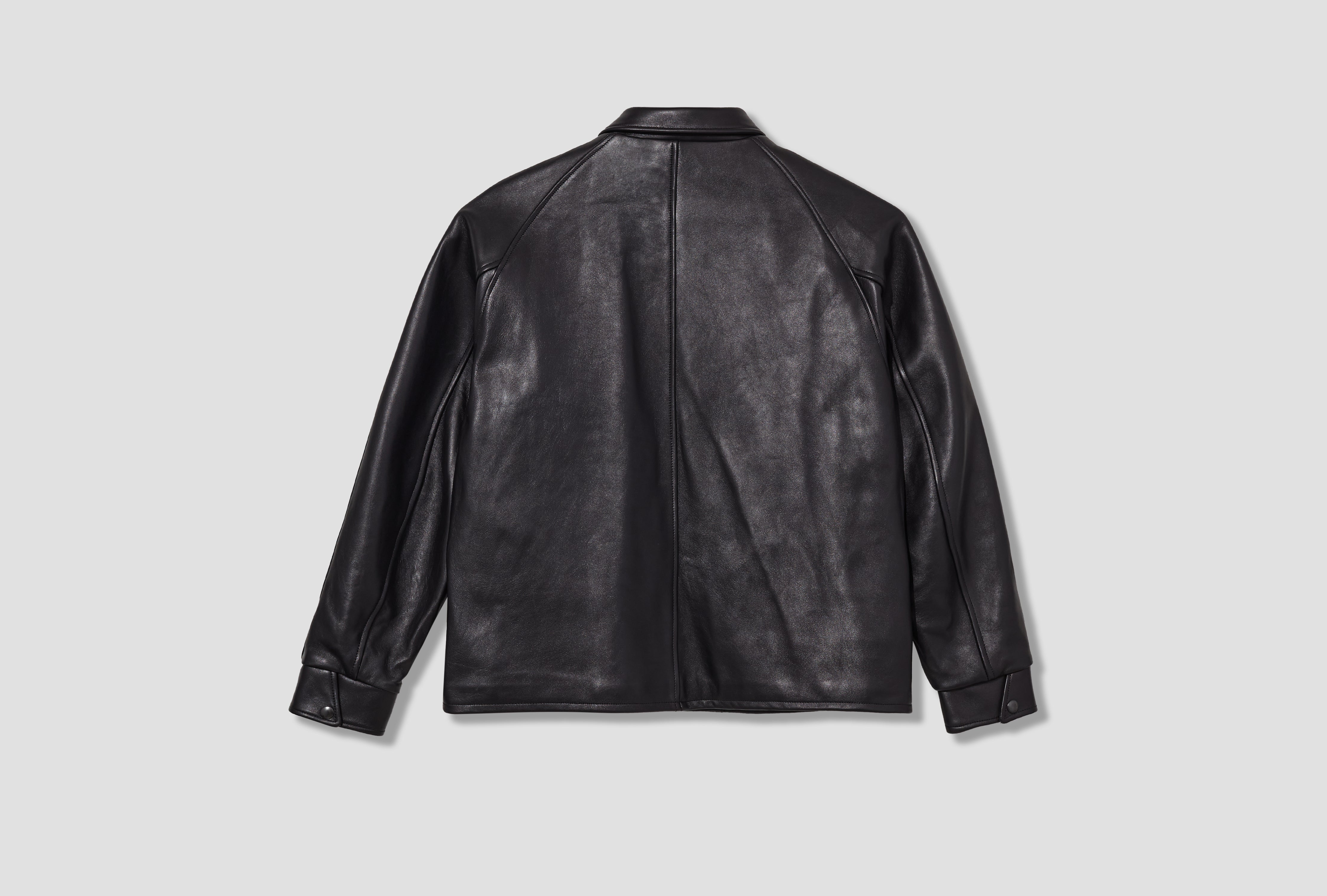 LEATHER COACH JACKET 25AAP-01-06 Black