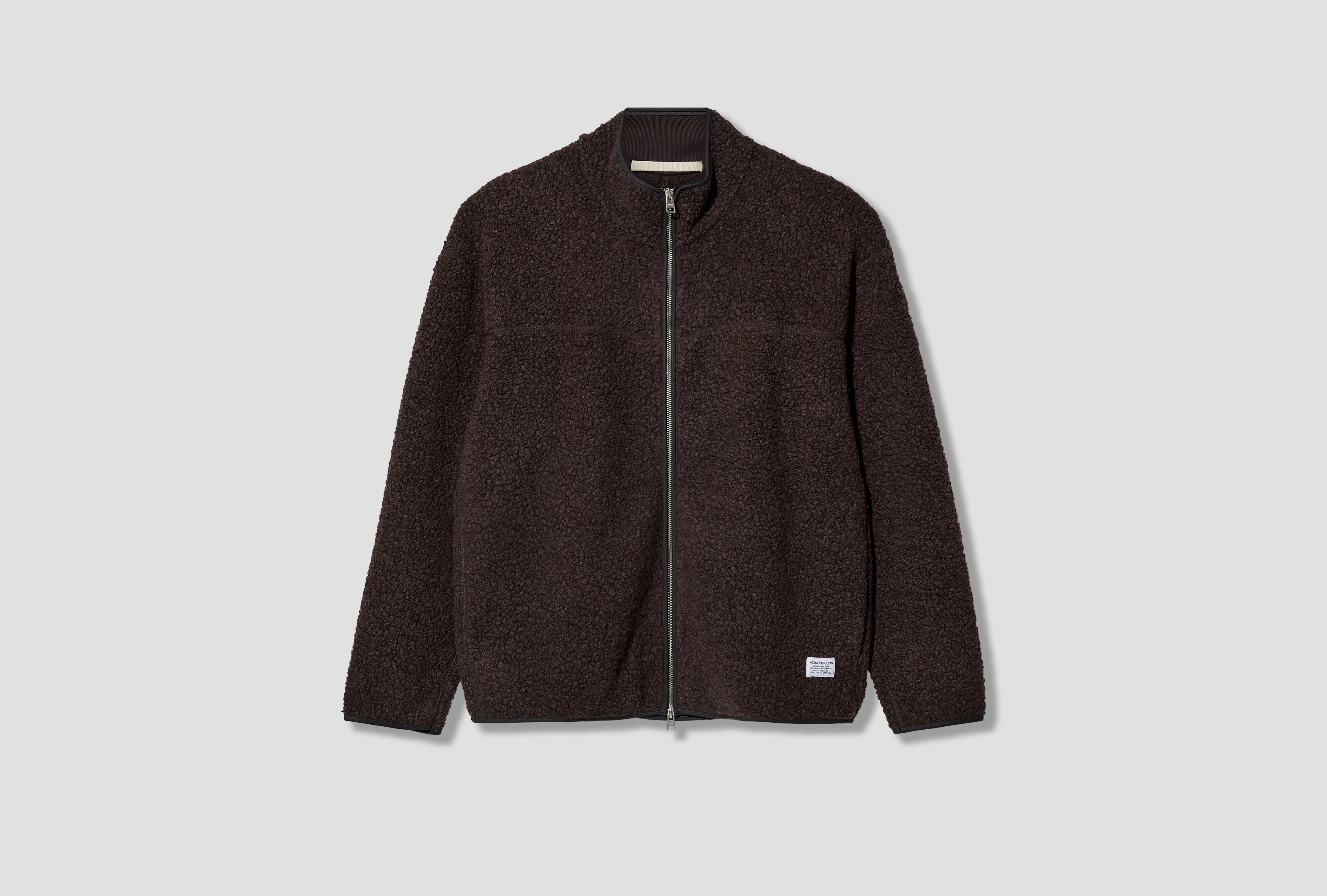 BJERGET SHERPA WOOL FLEECE JACKET N55-0646 Brown