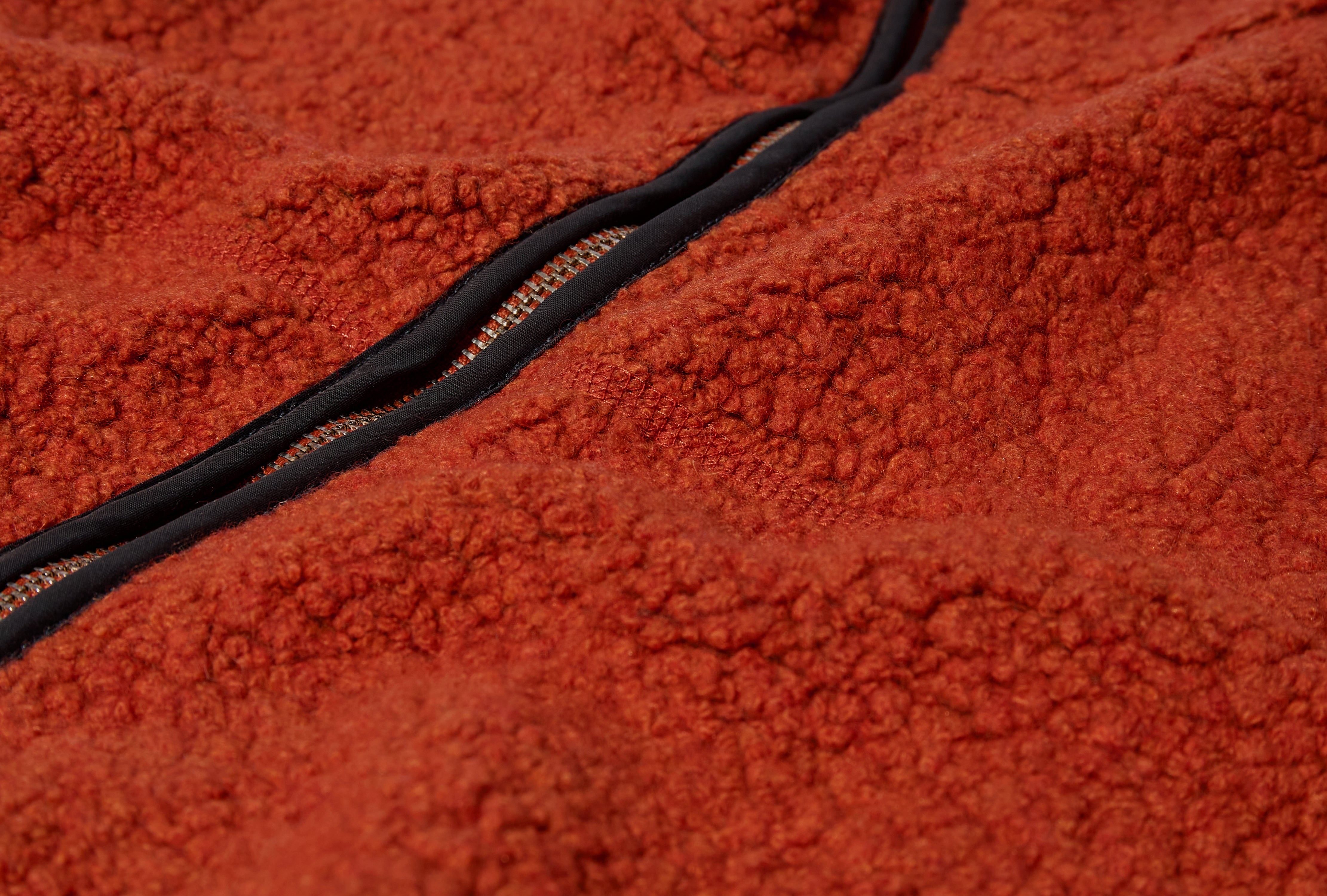 BJORN SHERPA WOOL FLEECE JACKET N55-0646 Orange