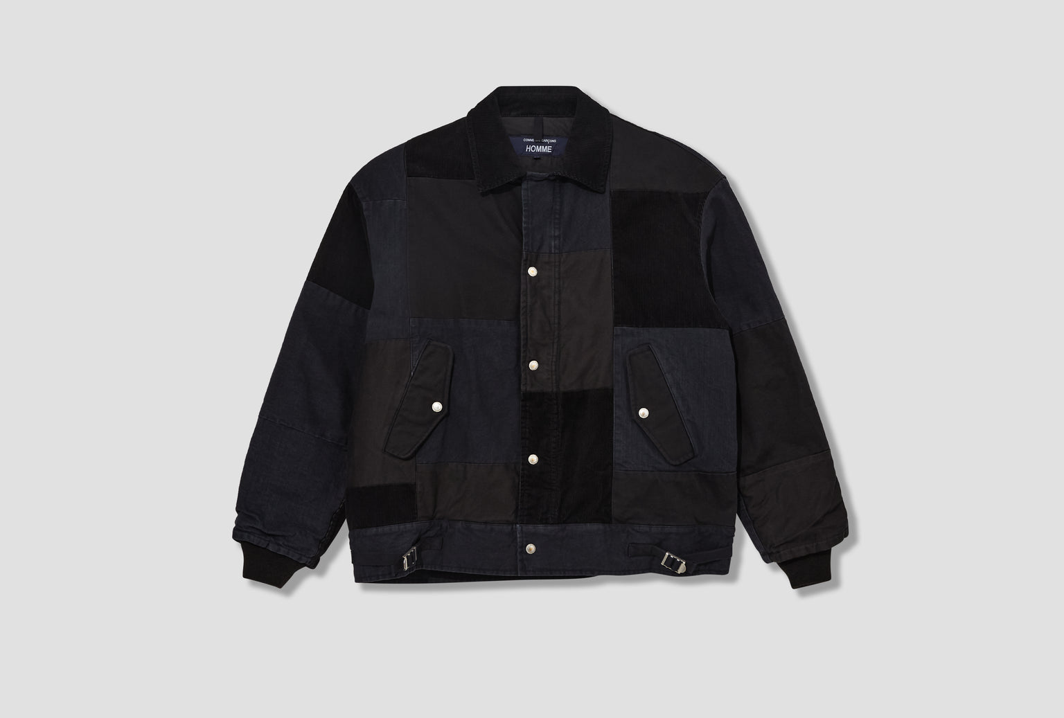 COTTON OXFORD X MULTI FABRICS MIX GARMENT TREATED HP-J021-W25 Black