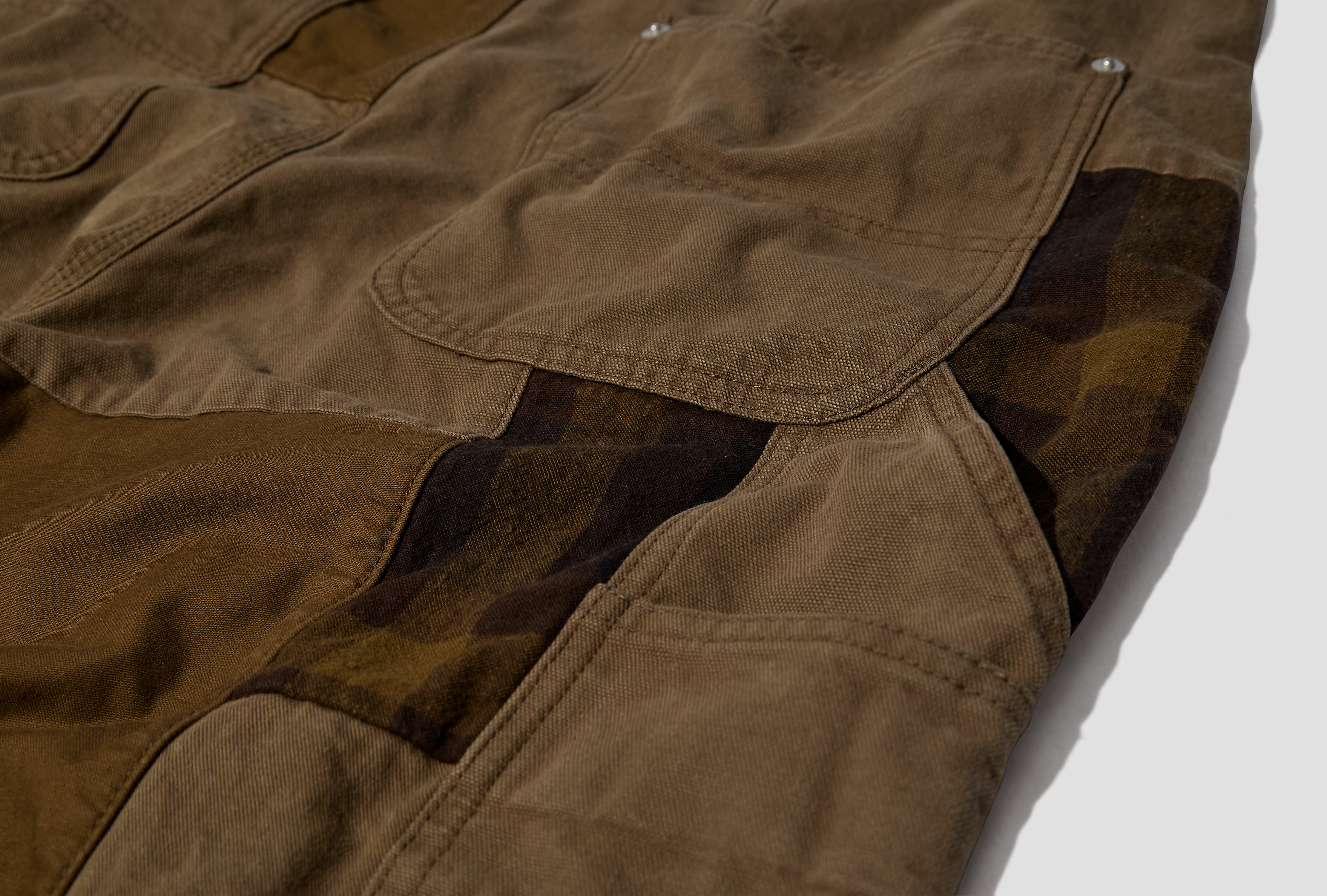 COTTON OXFORD X MULTI FABRICS MIX GARMENT TREATED HP-P028-W25 Beige