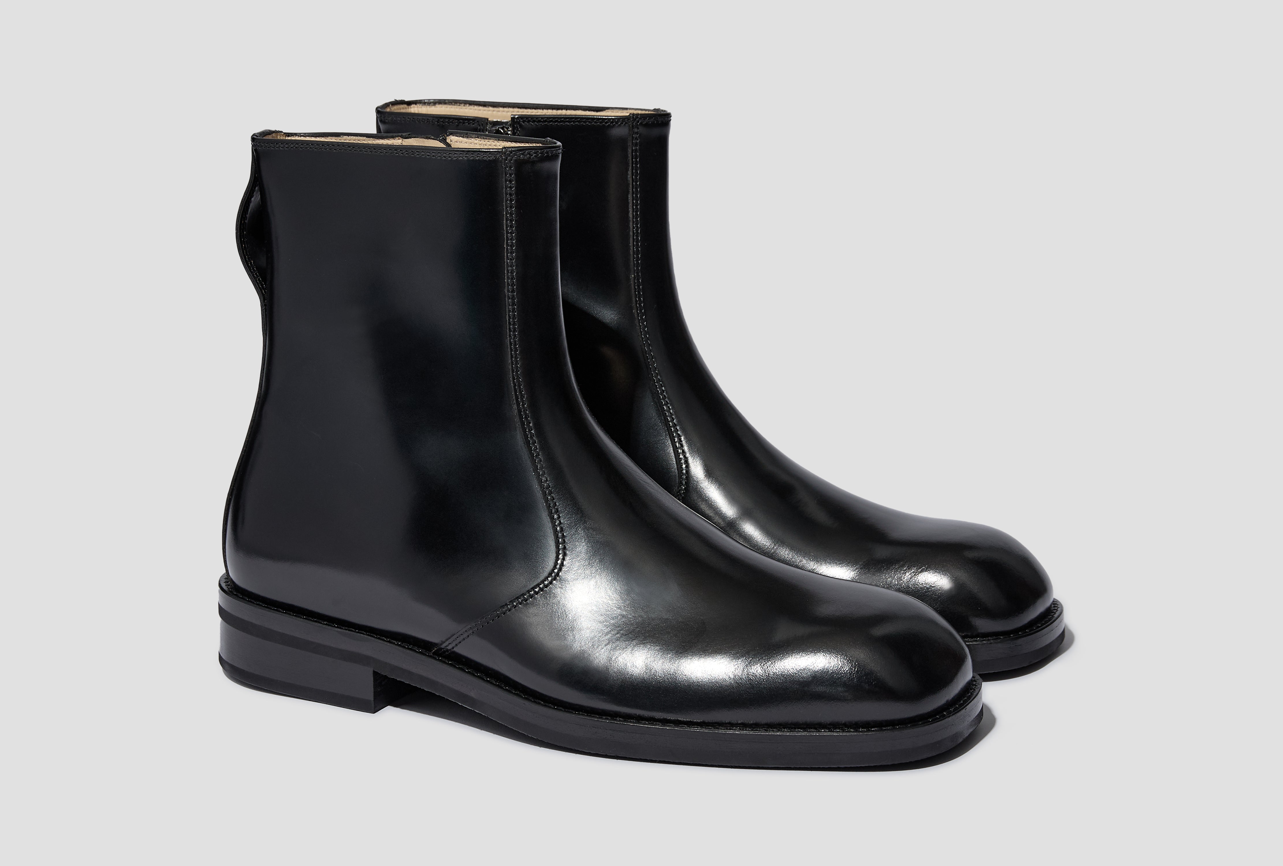 ZIPPED BOOTS - SOFT CALFSKIN LEATHER FO0236 LL0157 Black