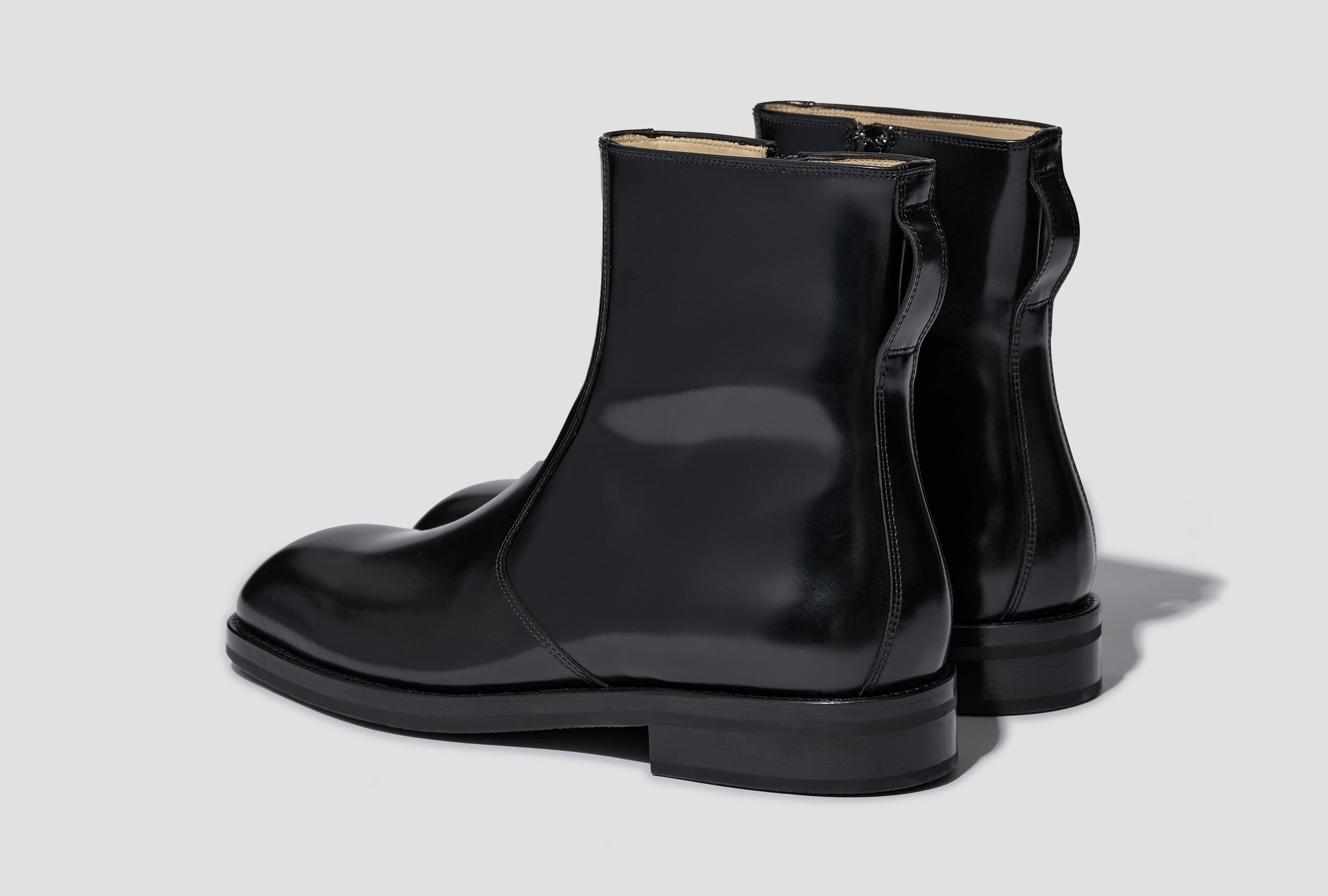 ZIPPED BOOTS - SOFT CALFSKIN LEATHER FO0236 LL0157 Black