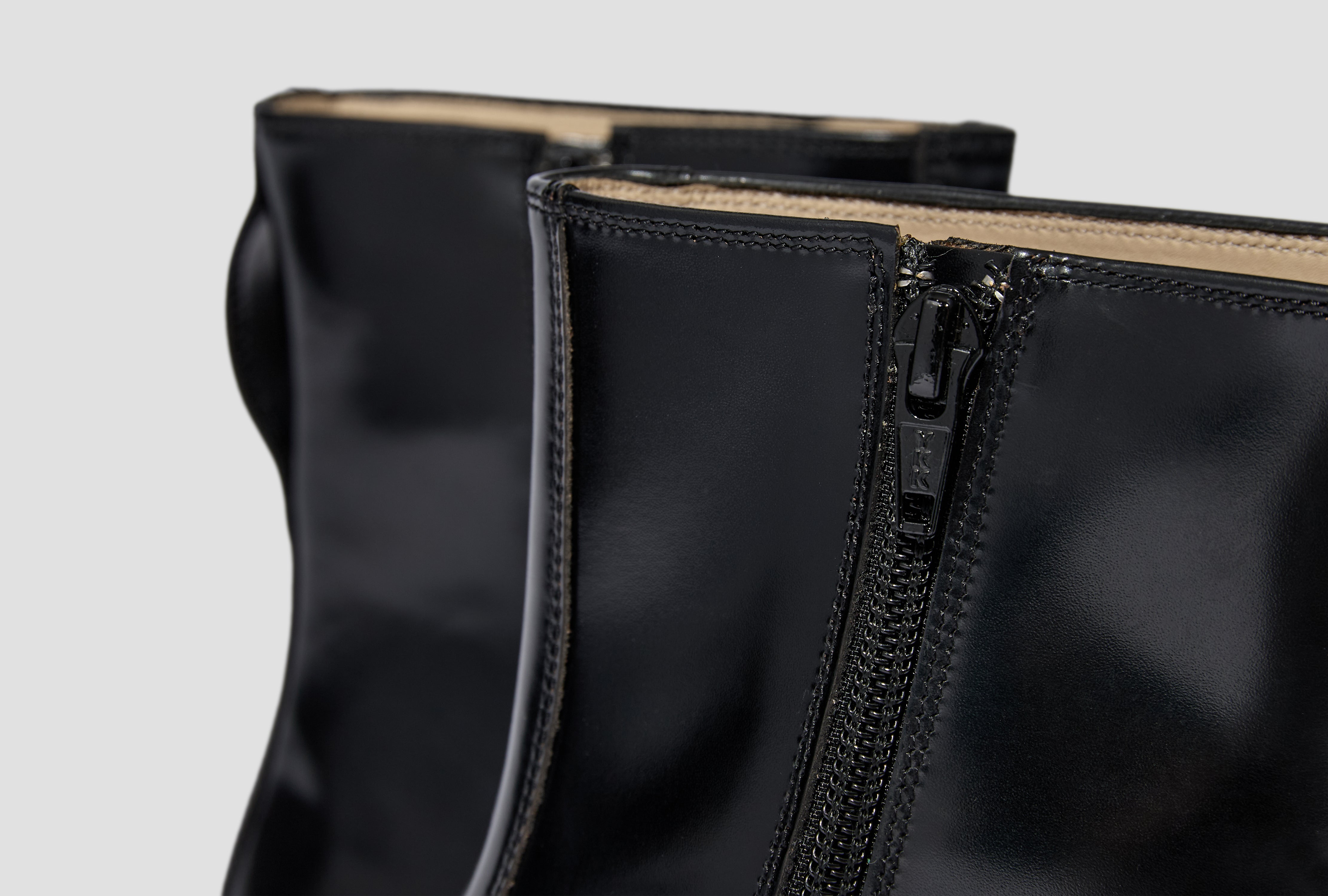 ZIPPED BOOTS - SOFT CALFSKIN LEATHER FO0236 LL0157 Black