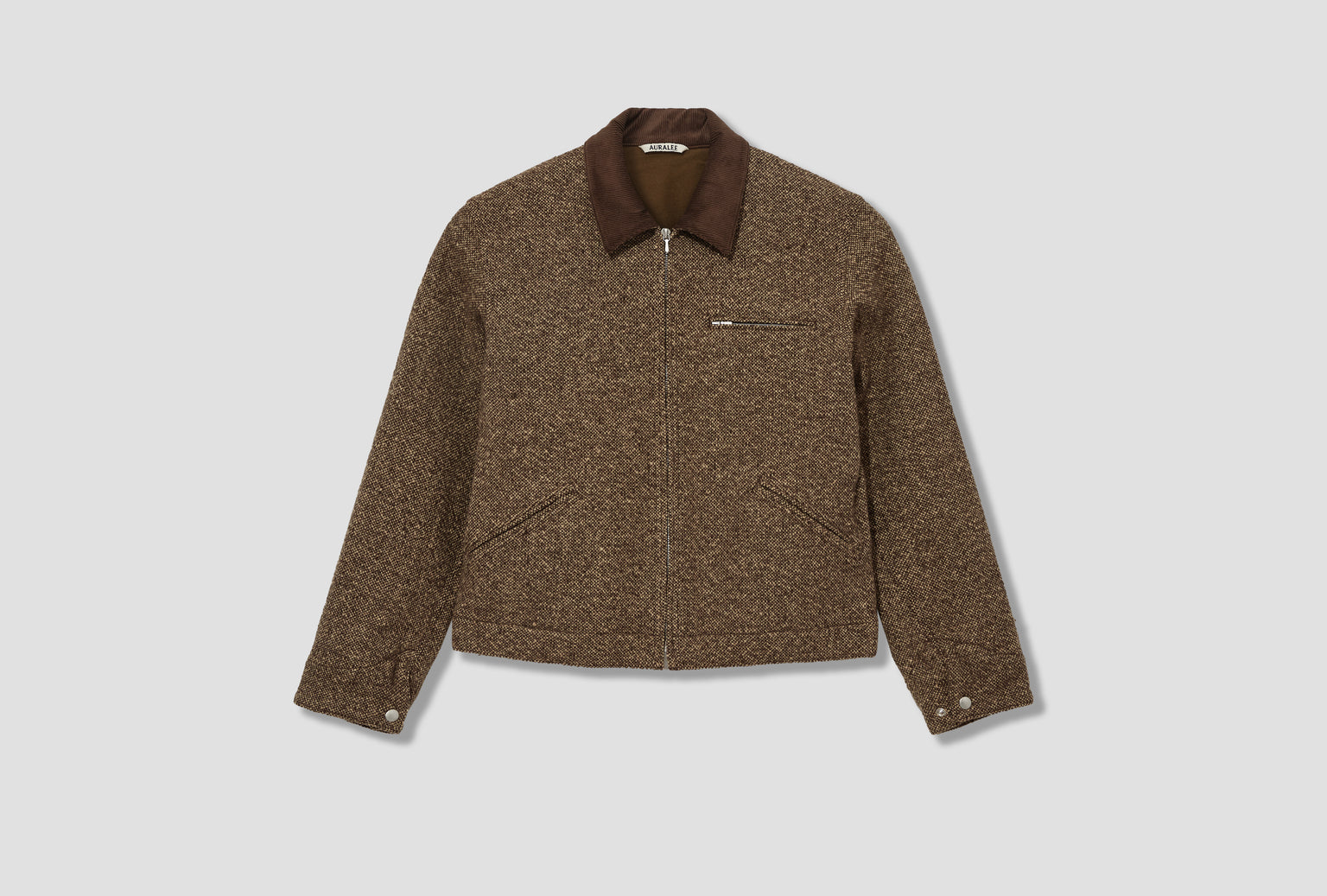 HOMESPUN TWEED ZIP BLOUSON A25AB01HT Brown