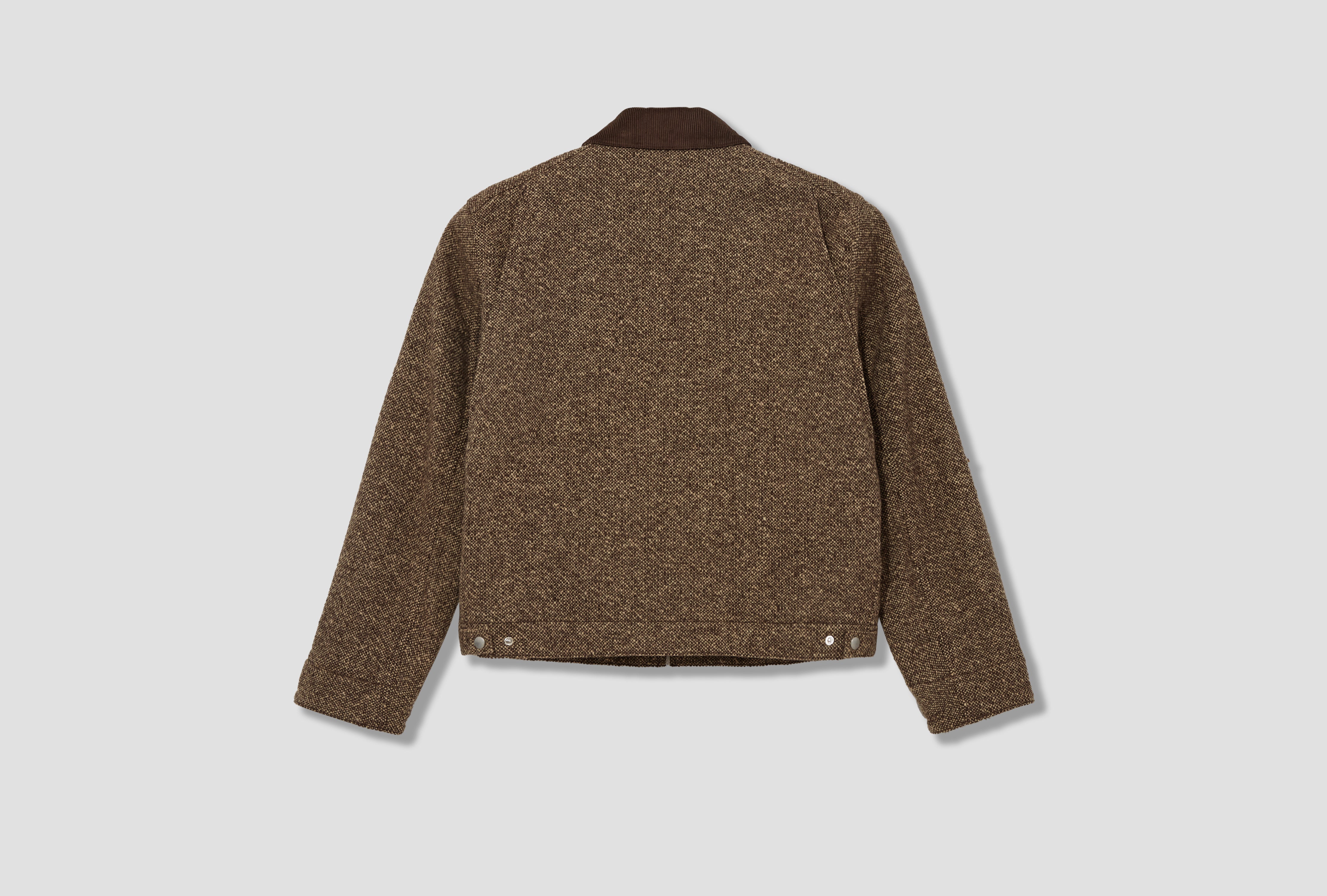 HOMESPUN TWEED ZIP BLOUSON A25AB01HT Brown