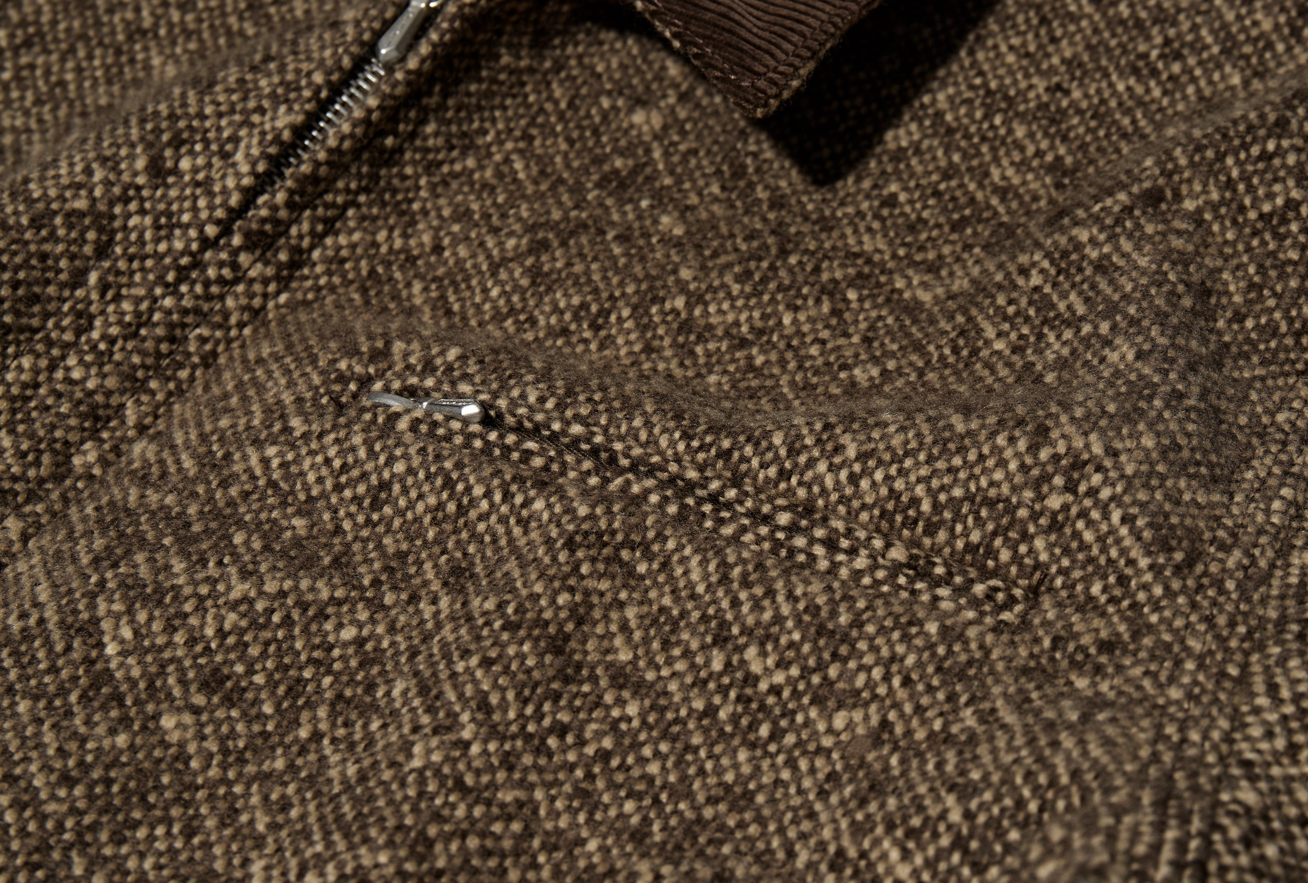 HOMESPUN TWEED ZIP BLOUSON A25AB01HT Brown