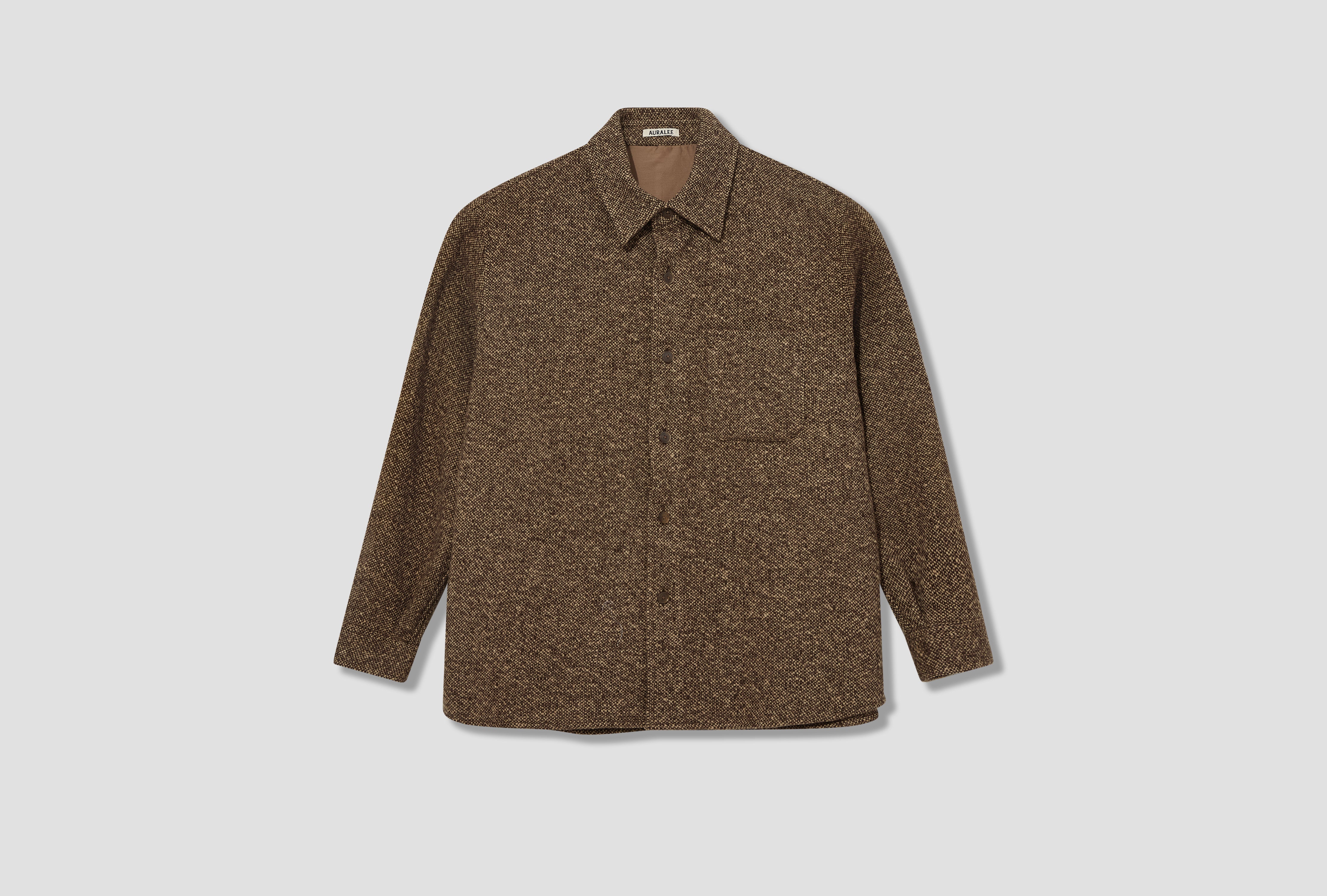 HOMESPUN TWEED SHIRT BLOUSON A25AB02HT Brown