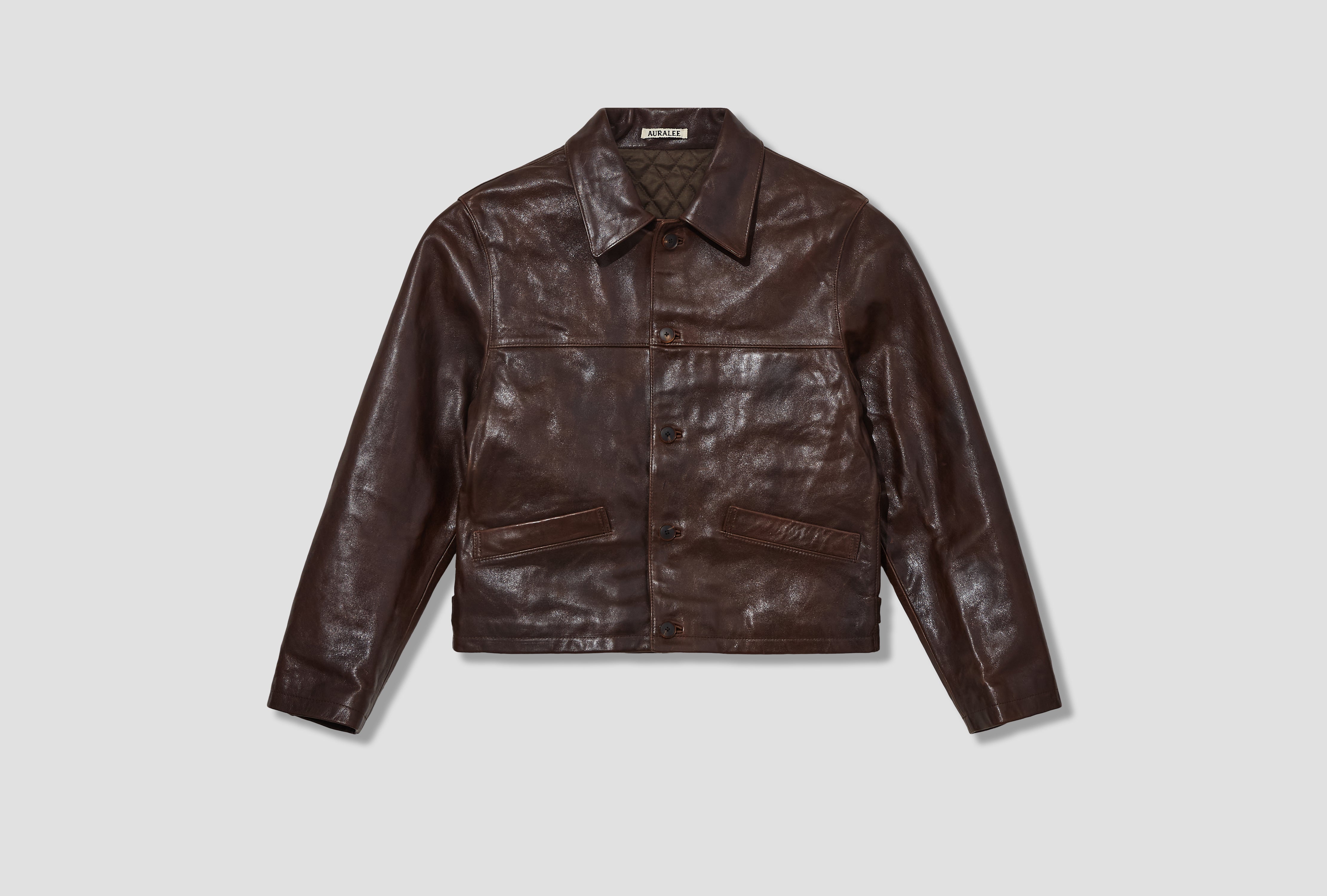 HEAVY LAMB LEATHER BLOUSON A25AB02LA Dark brown