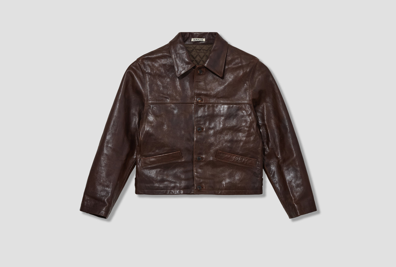 HEAVY LAMB LEATHER BLOUSON A25AB02LA Dark brown