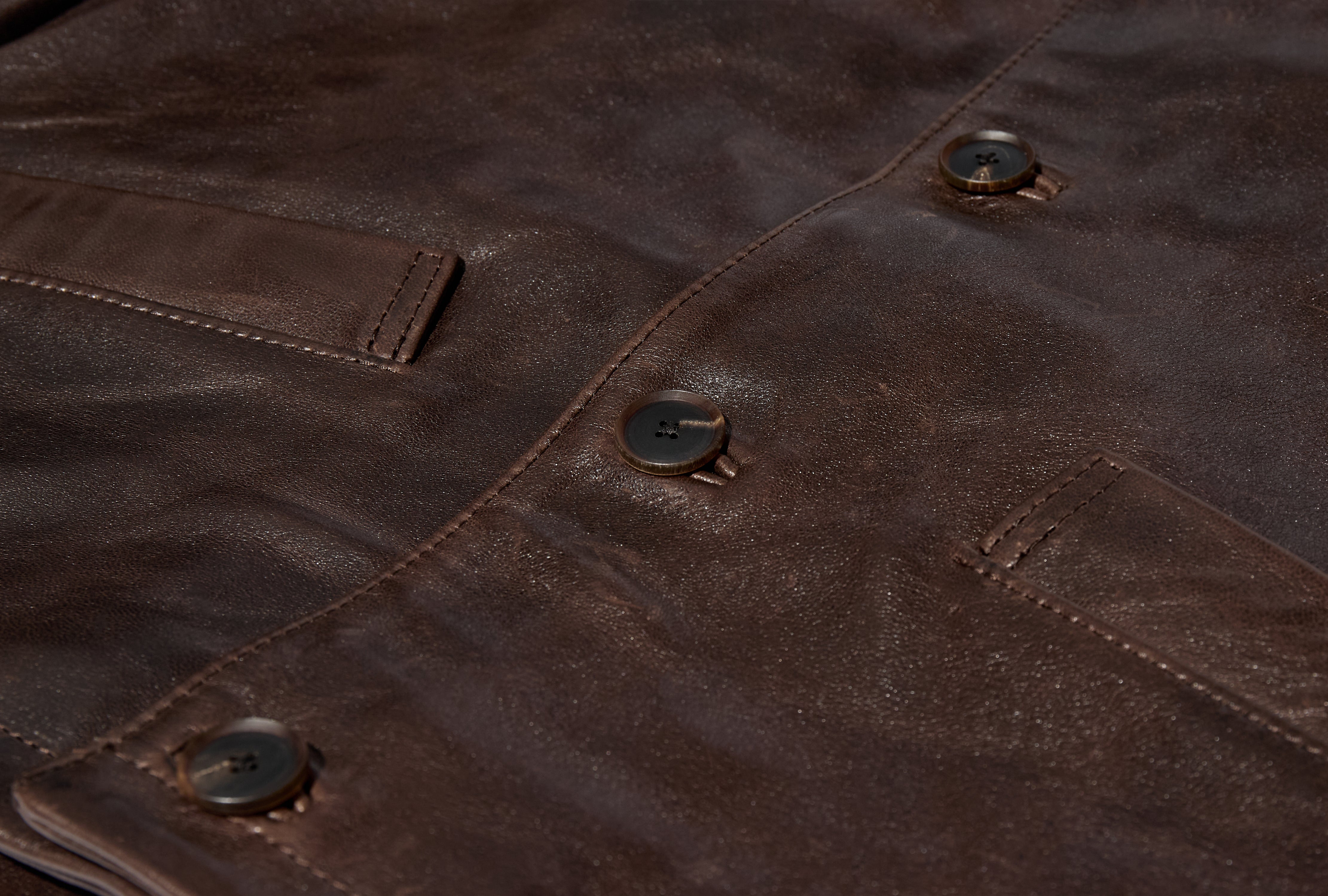 HEAVY LAMB LEATHER BLOUSON A25AB02LA Dark brown