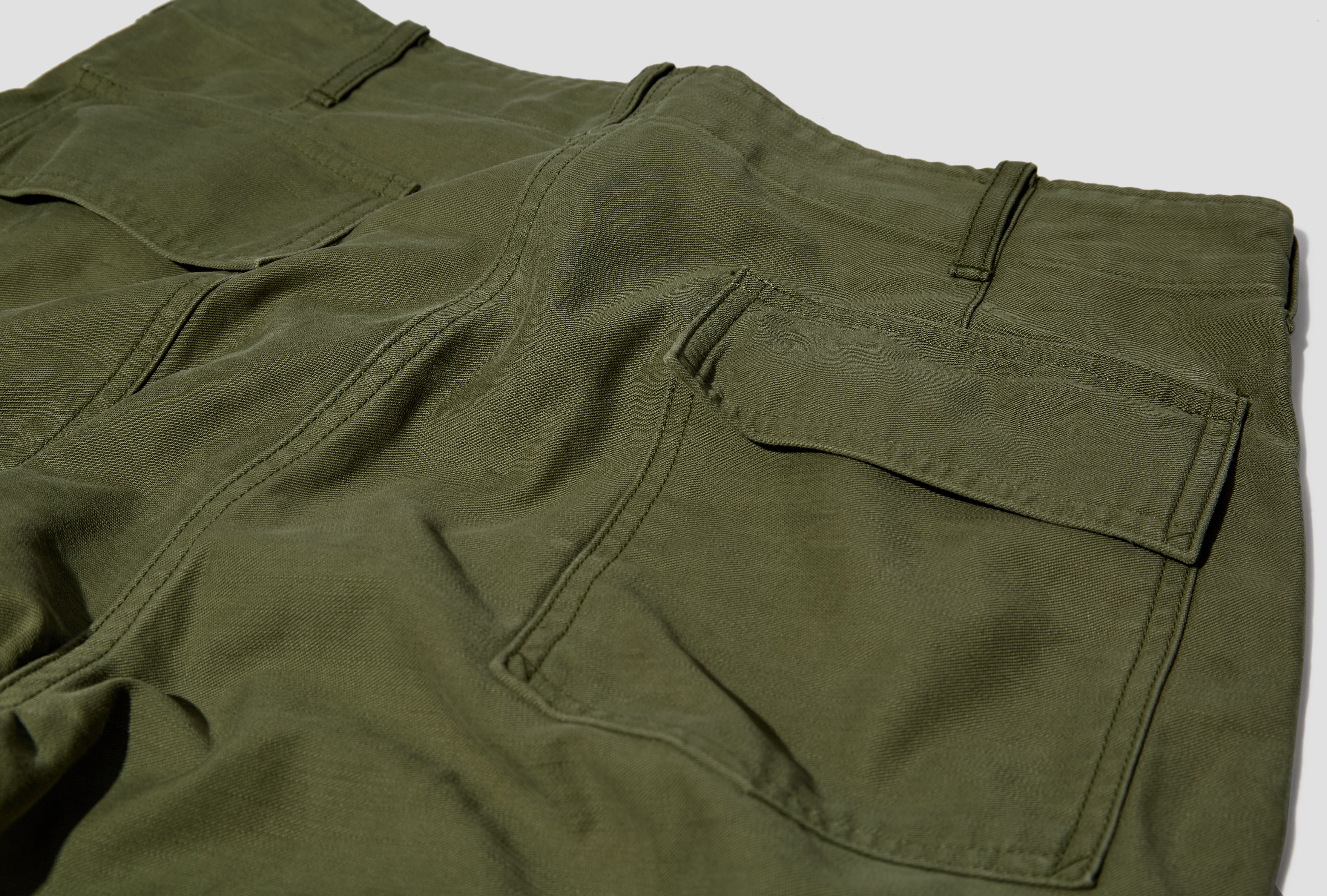 WASHED BAGGY SATIN BLEACHED BAKER PANTS A25AP01BP Olive