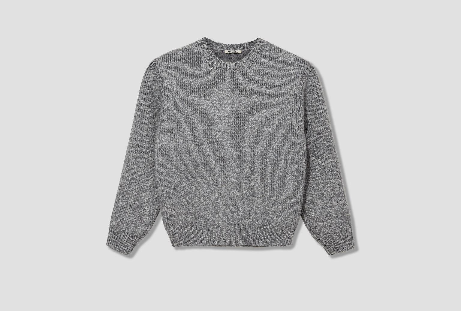 DOUBLE-FACED WOOL ALPACA LOW GAUGE KNIT PULLOVER A25AP02TA Light grey