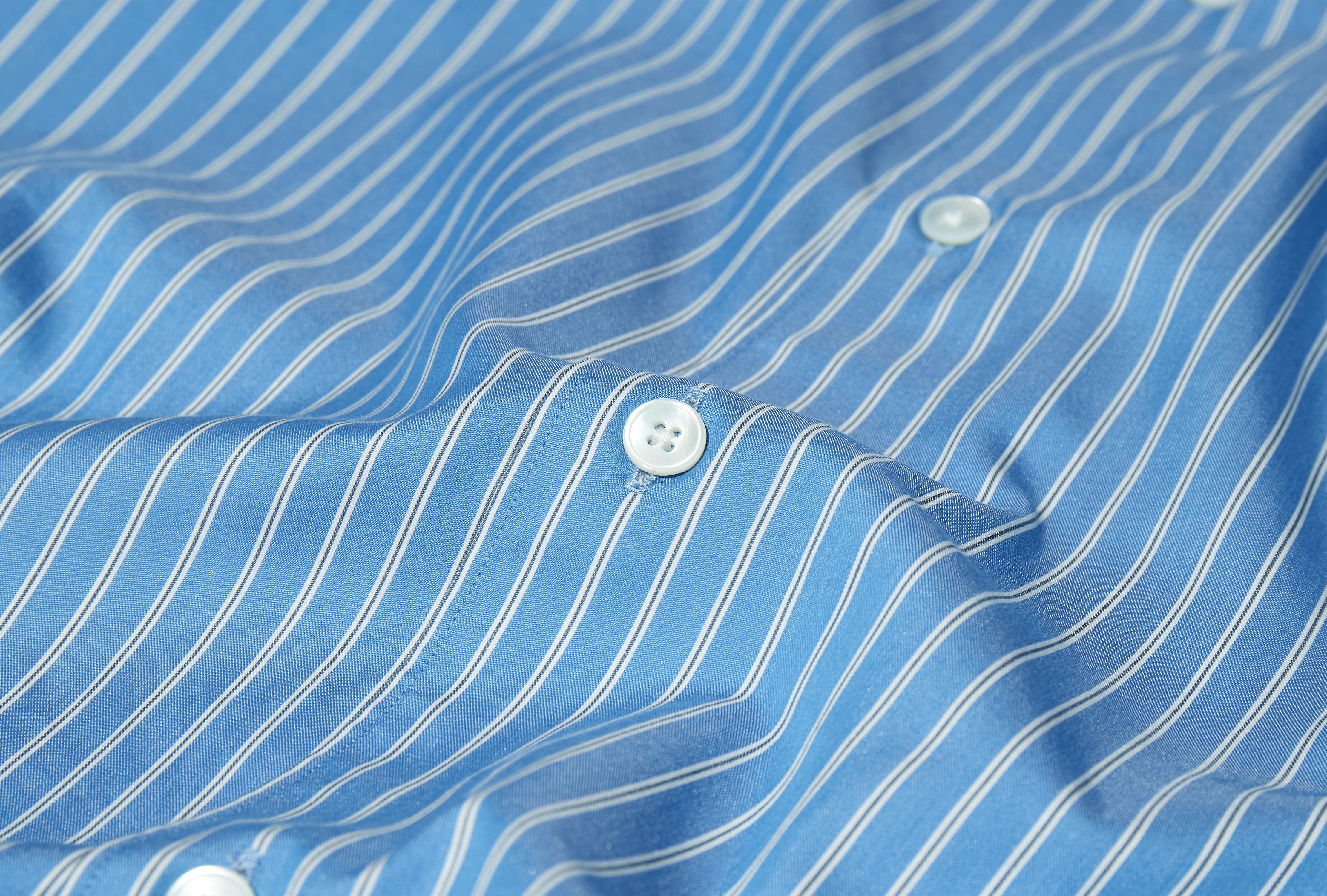 COTTON SILK STRIPE SHIRT A25AS01CS Blue
