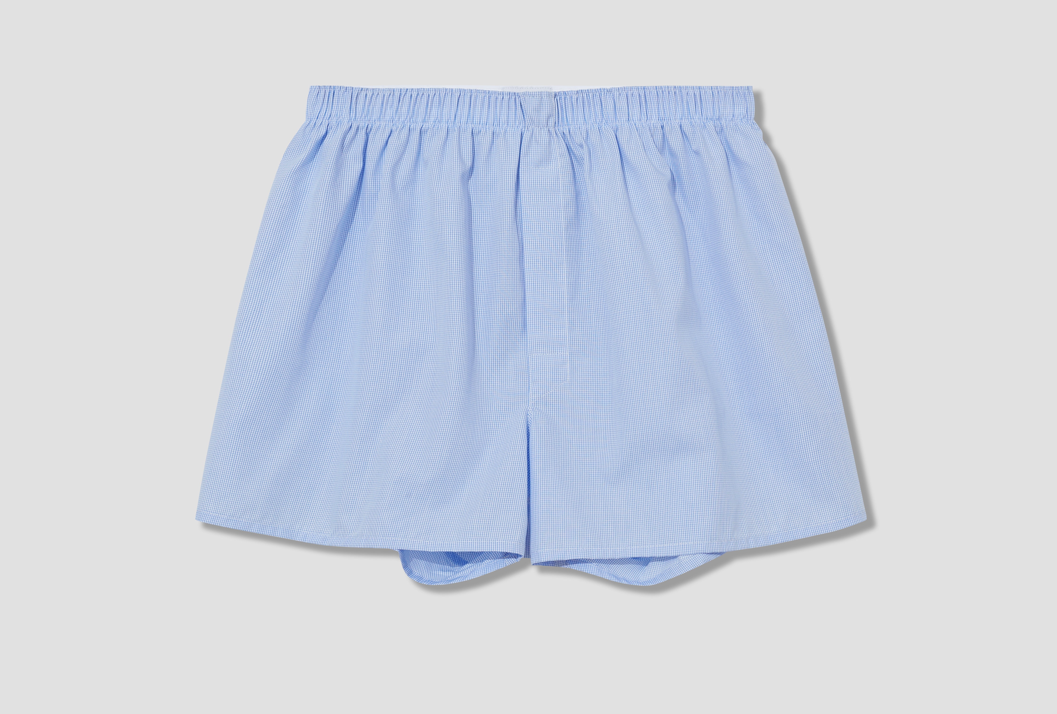 CLASSIC BOXER SHORT - LIGHT BLUE MICRO GINGHAM MBOX4700