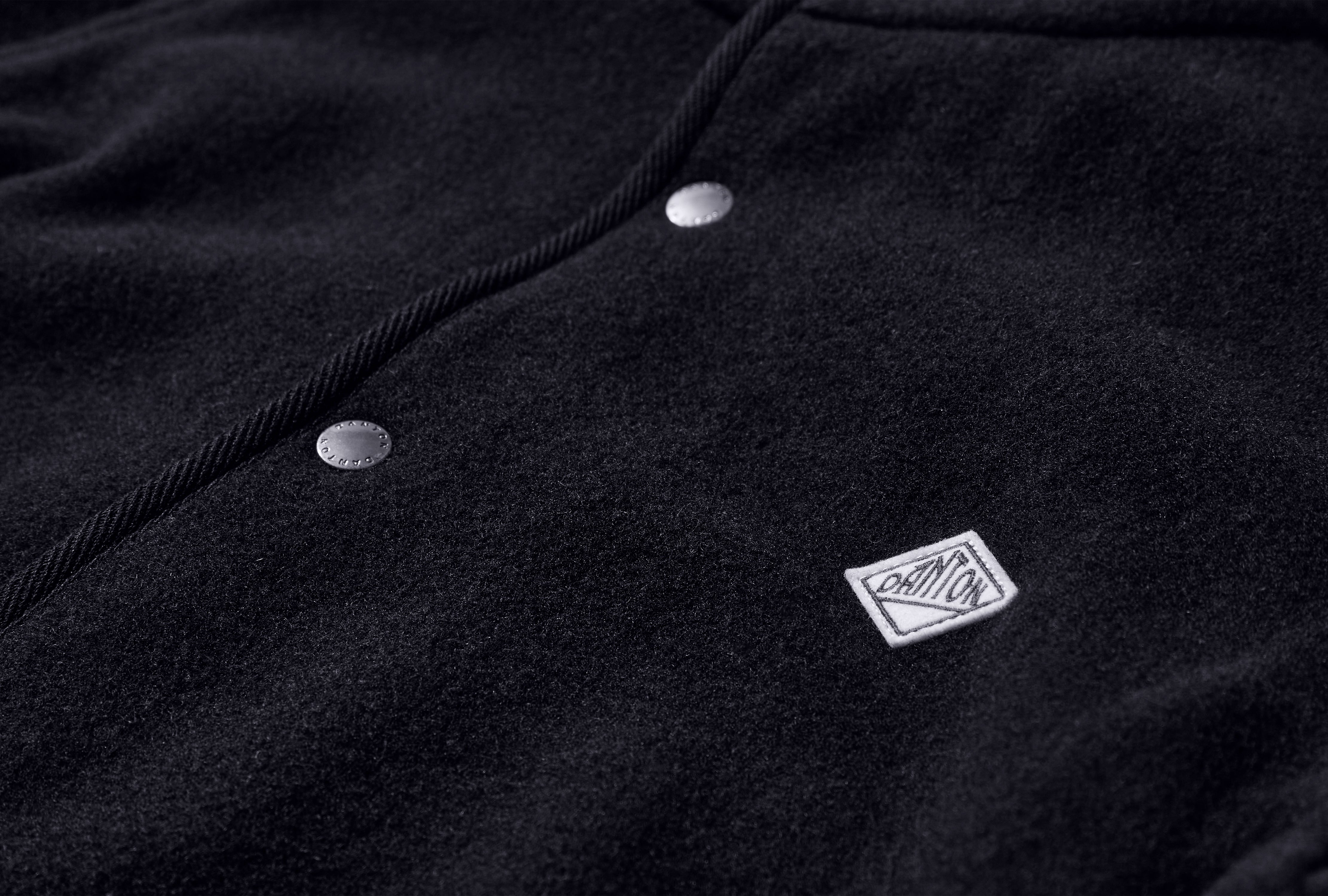 STAND COLLAR JACKET - WOOL LIGHT PILE #DT-A0715 WLP Navy