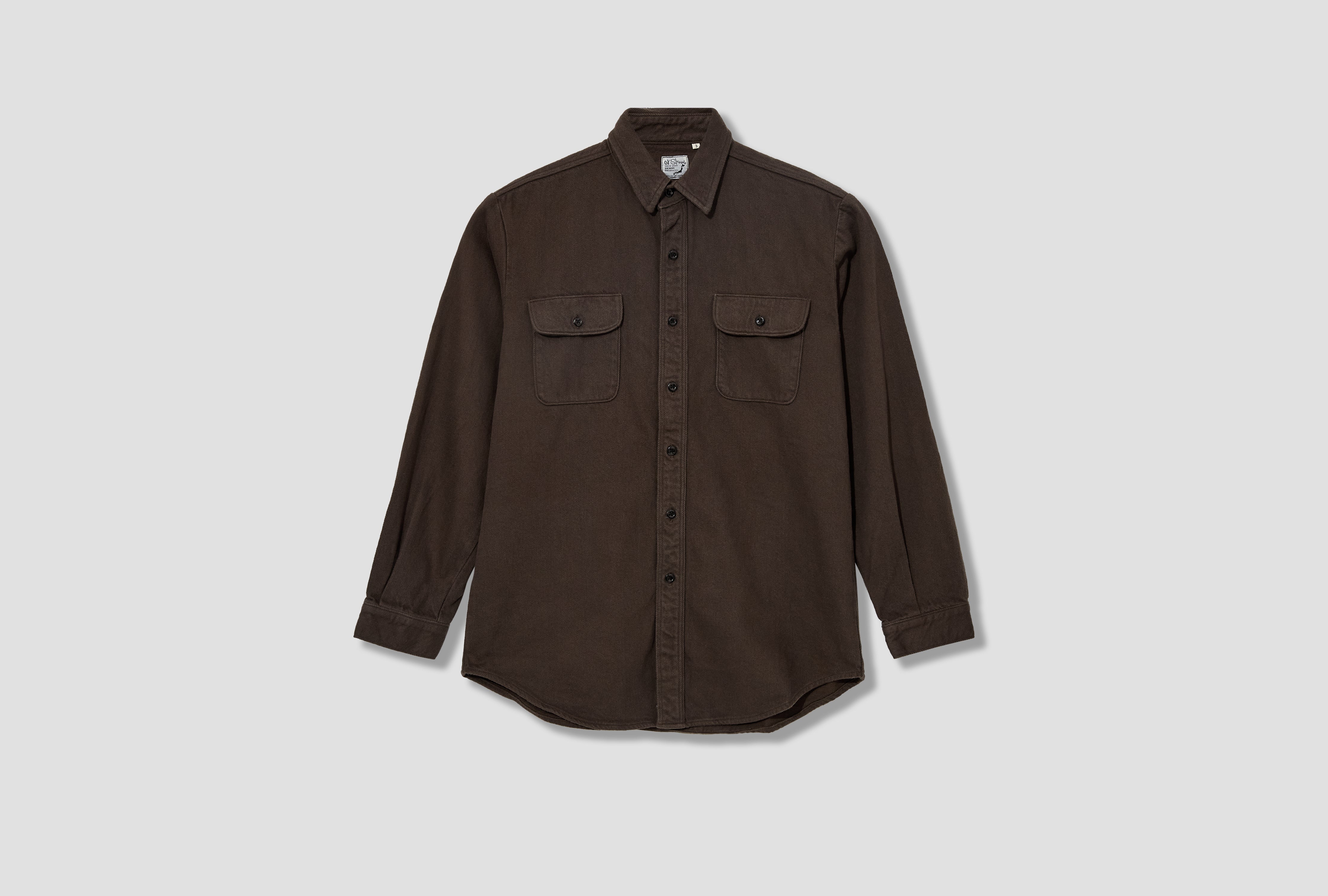 ORGANIC COTTON RELAX FIT FLANNEL SHIRT - ORGANIC FLANNEL 01-V8072-52 Brown