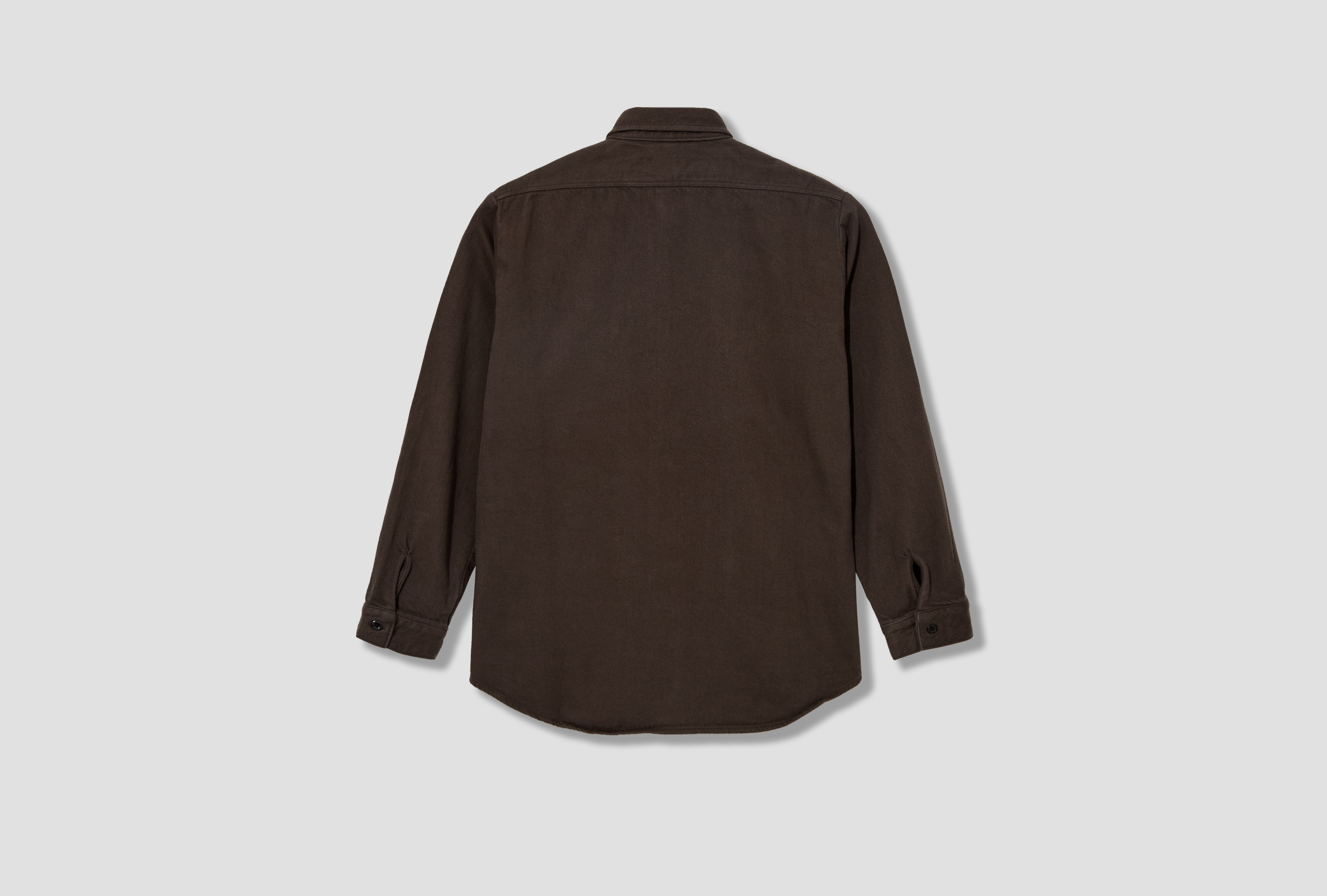 ORGANIC COTTON RELAX FIT FLANNEL SHIRT - ORGANIC FLANNEL 01-V8072-52 Brown