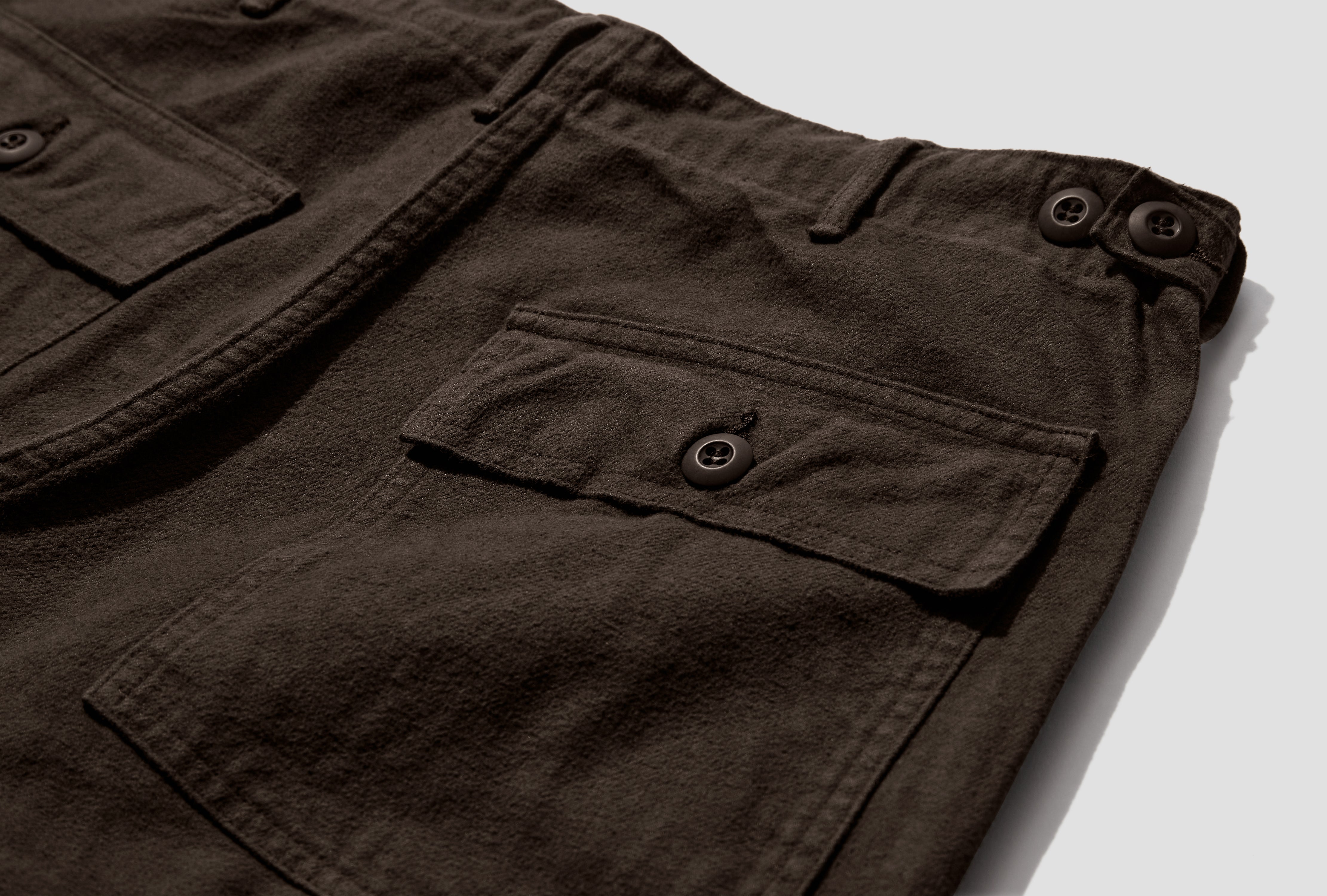 BRUSHED FLANNEL US ARMY FATIGUE PANTS - FLANNEL 01-5002-52 Brown