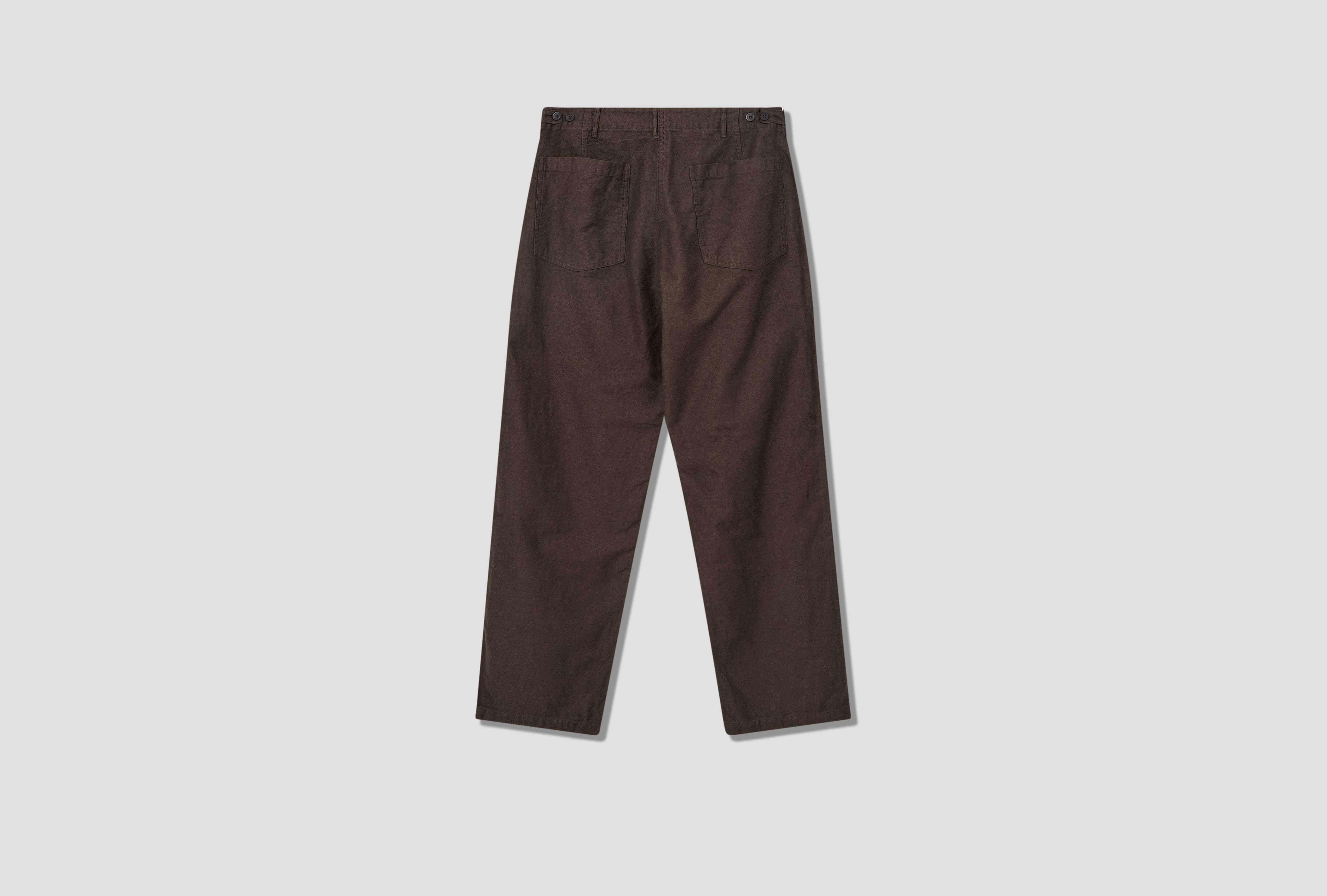 RELAX FIT COTTON LINEN MOLESKIN FATIGUE PANTS - MOLESKIN 01-5104-60 Charcoal
