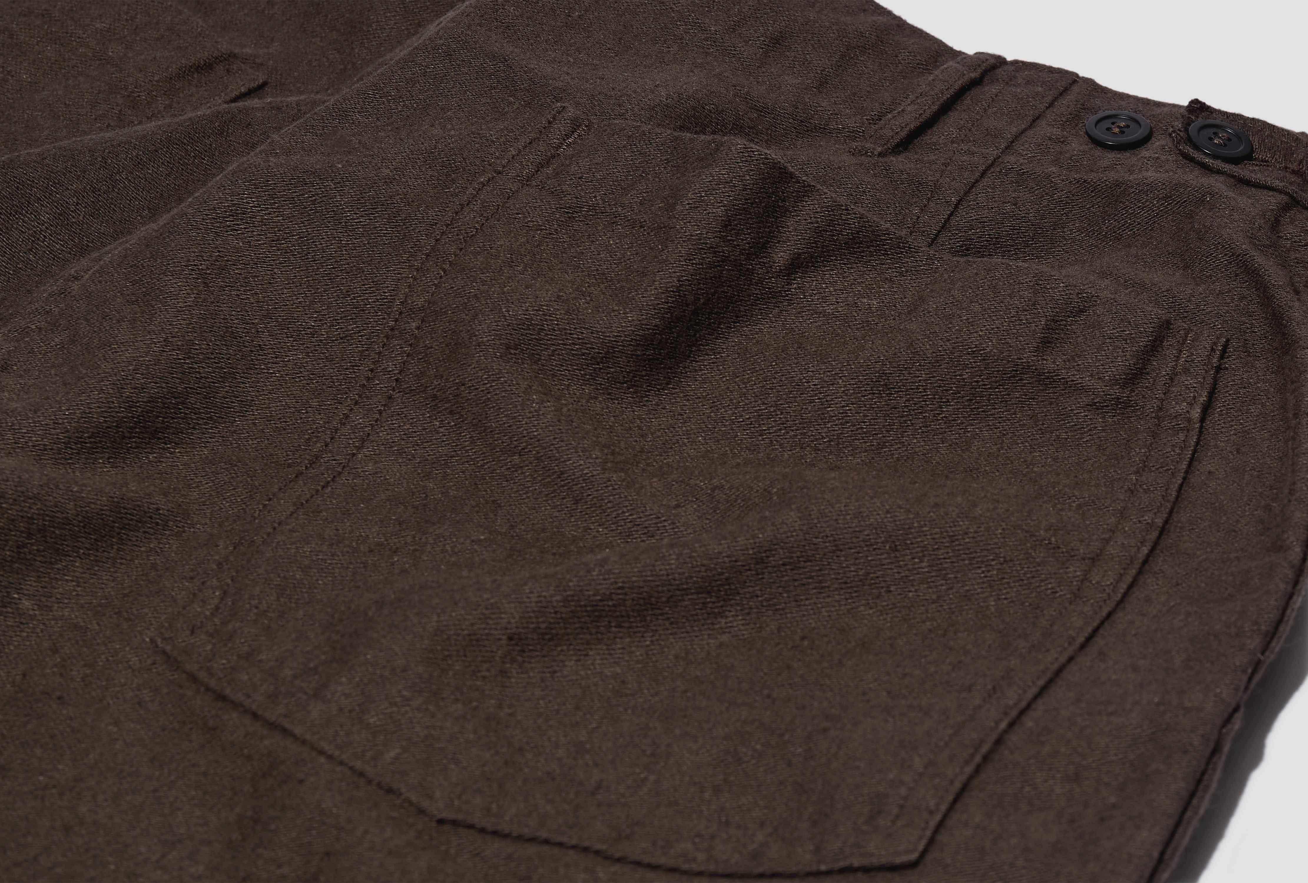 RELAX FIT COTTON LINEN MOLESKIN FATIGUE PANTS - MOLESKIN 01-5104-60 Charcoal