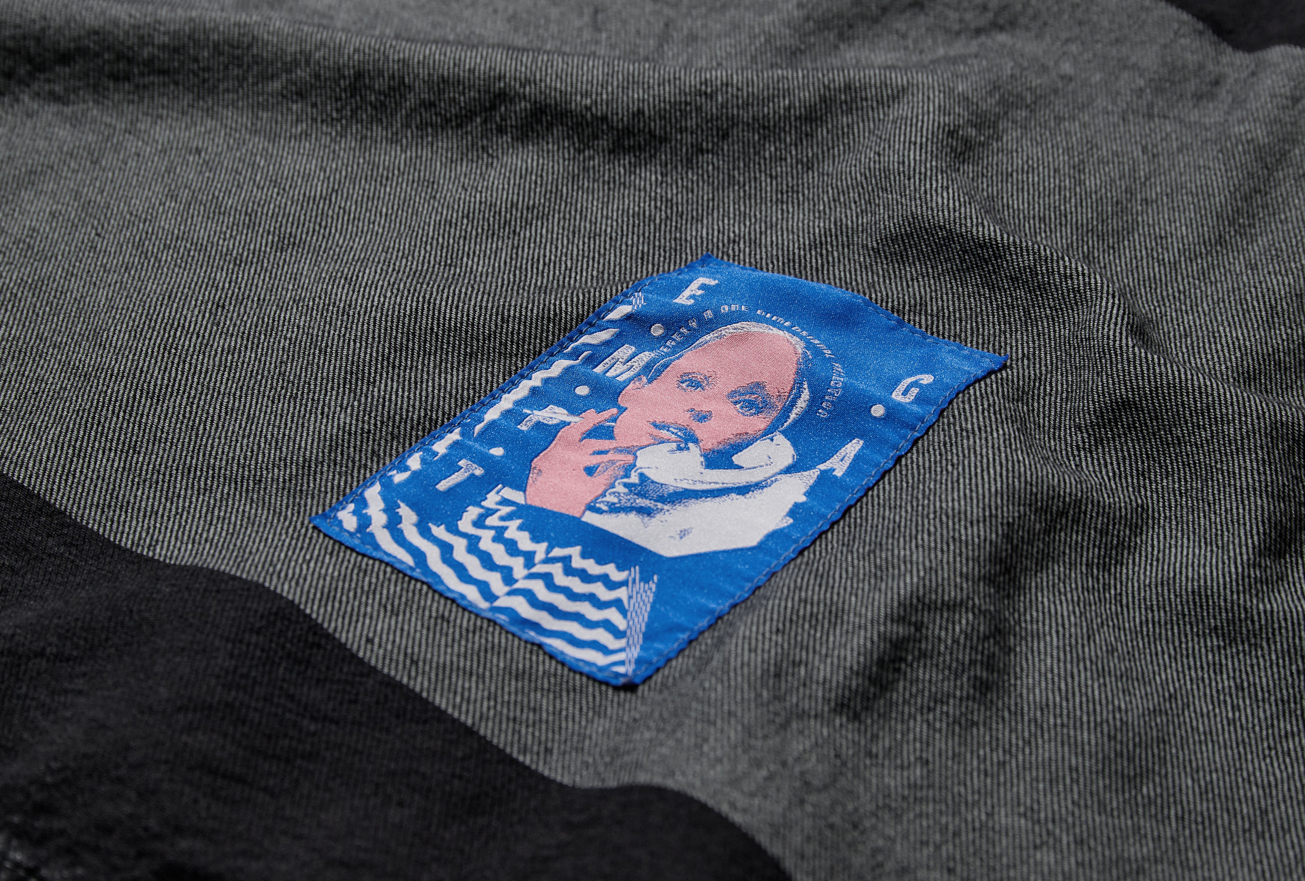 OVERDYE STRIPE SHORT SHIRT JACKET CES28JK21 Grey