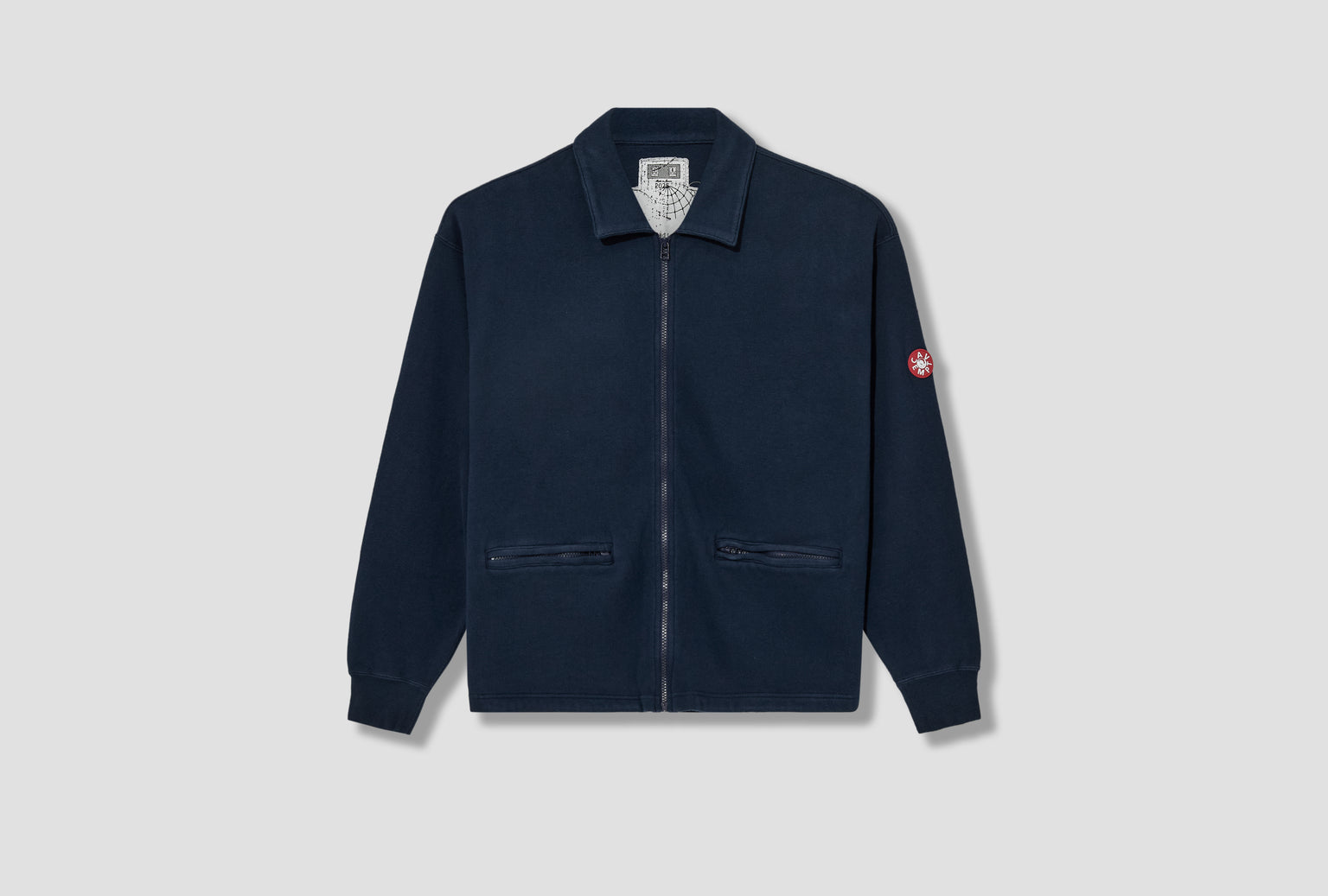 DBL KNIT COLLARED ZIP UP CES28CS15 Navy