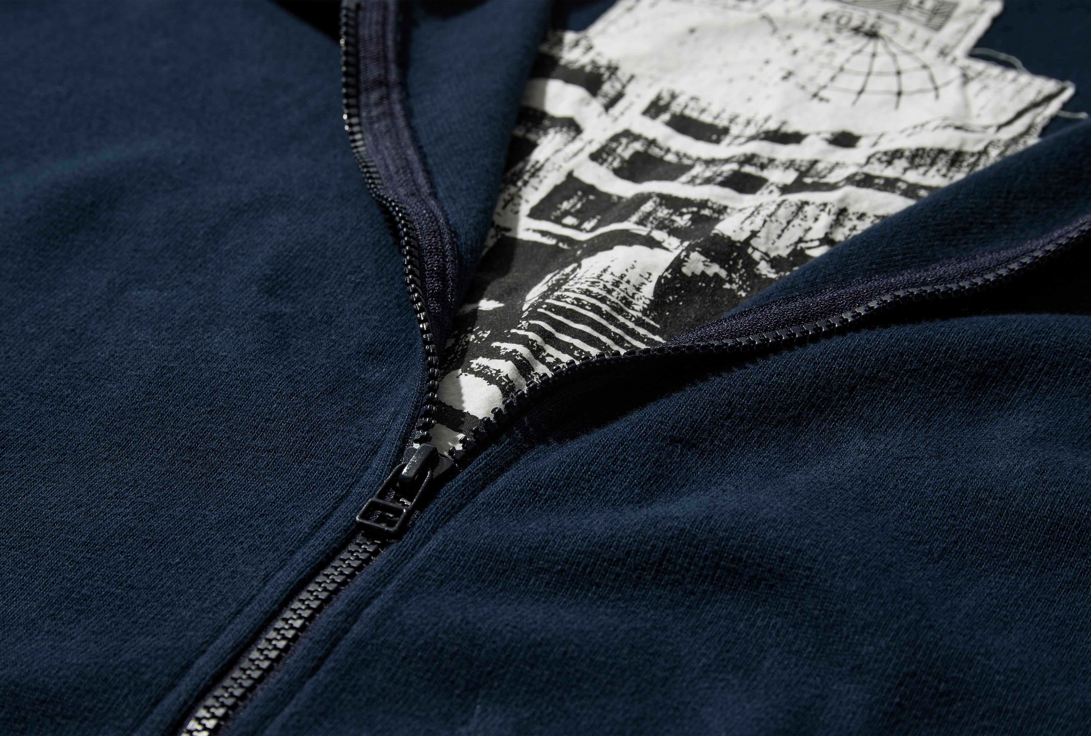 DBL KNIT COLLARED ZIP UP CES28CS15 Navy
