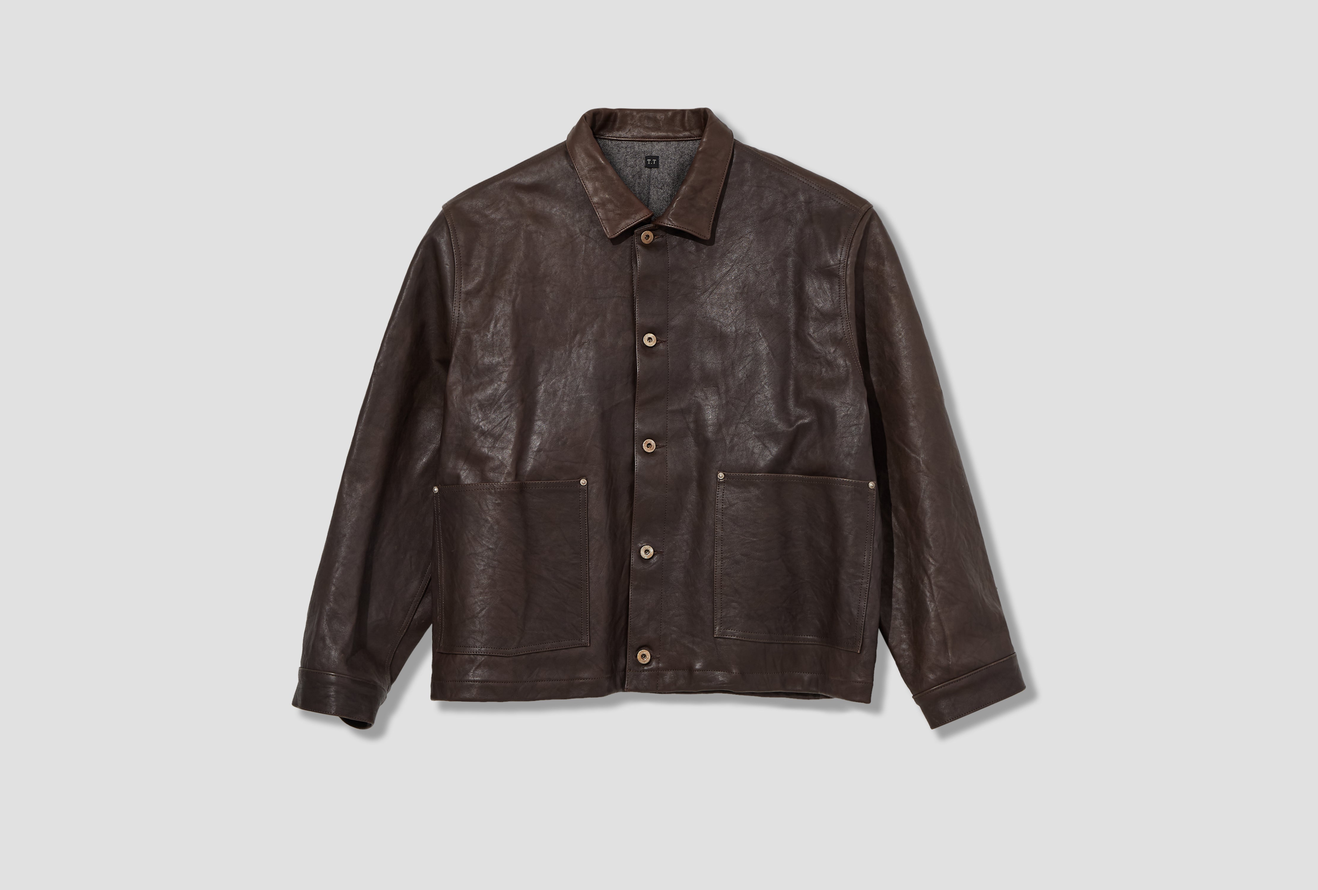 LOT.804 LEATHER JACKET C.1930'S - MUD DYED BROWN TTAW25804