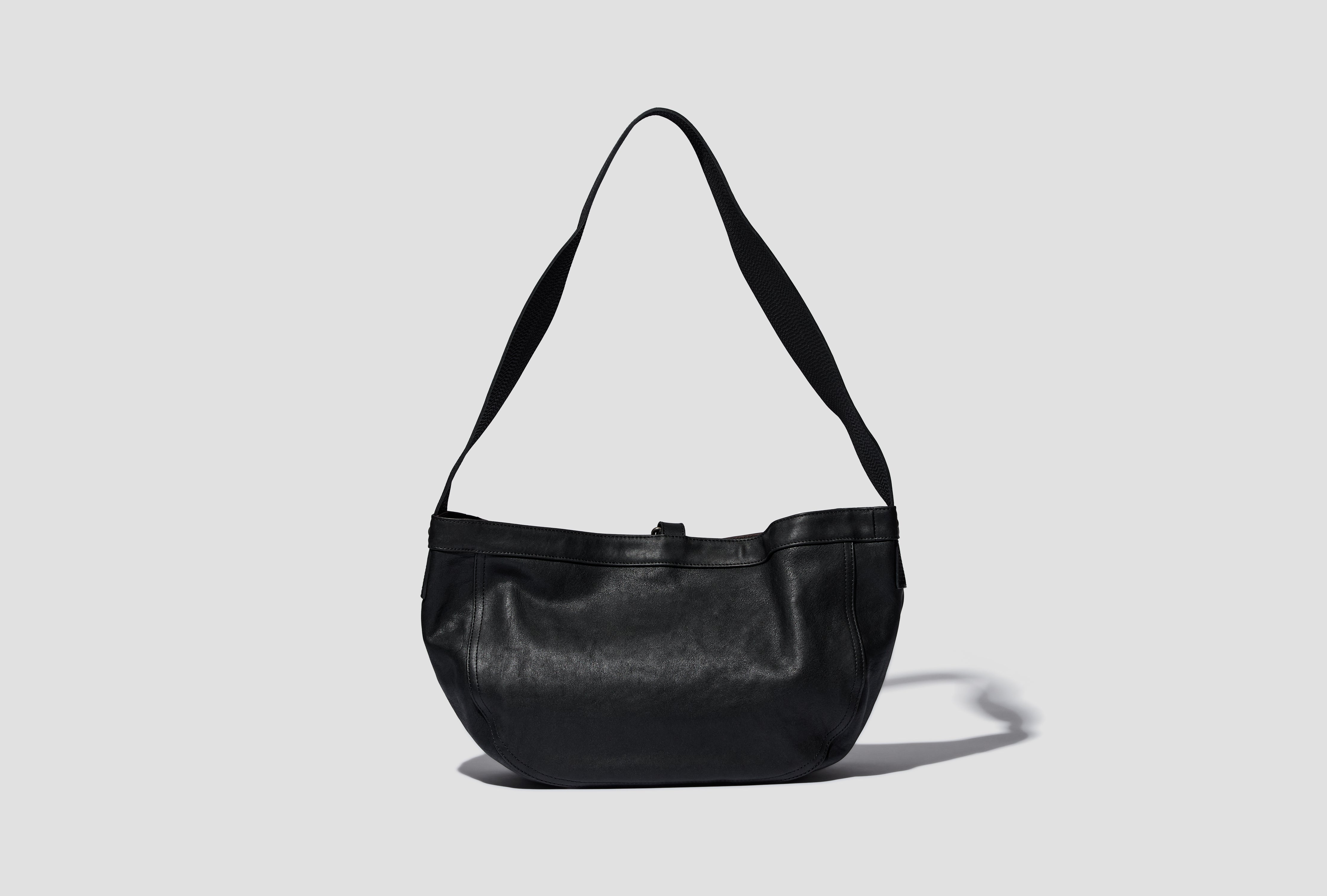 LOT.018 NEWSBOY BAG SMALL - TTCORE018 BLACK LEATHER