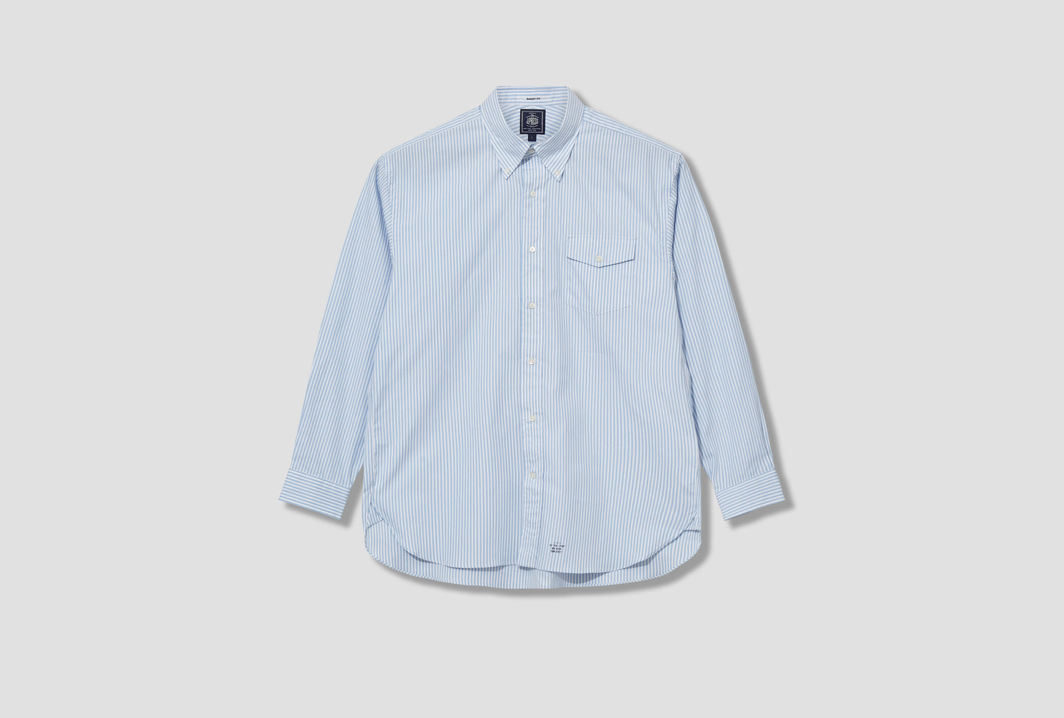 BAGGY FIT BD - PIN OXFORD HS OA GW 0902 Stripe