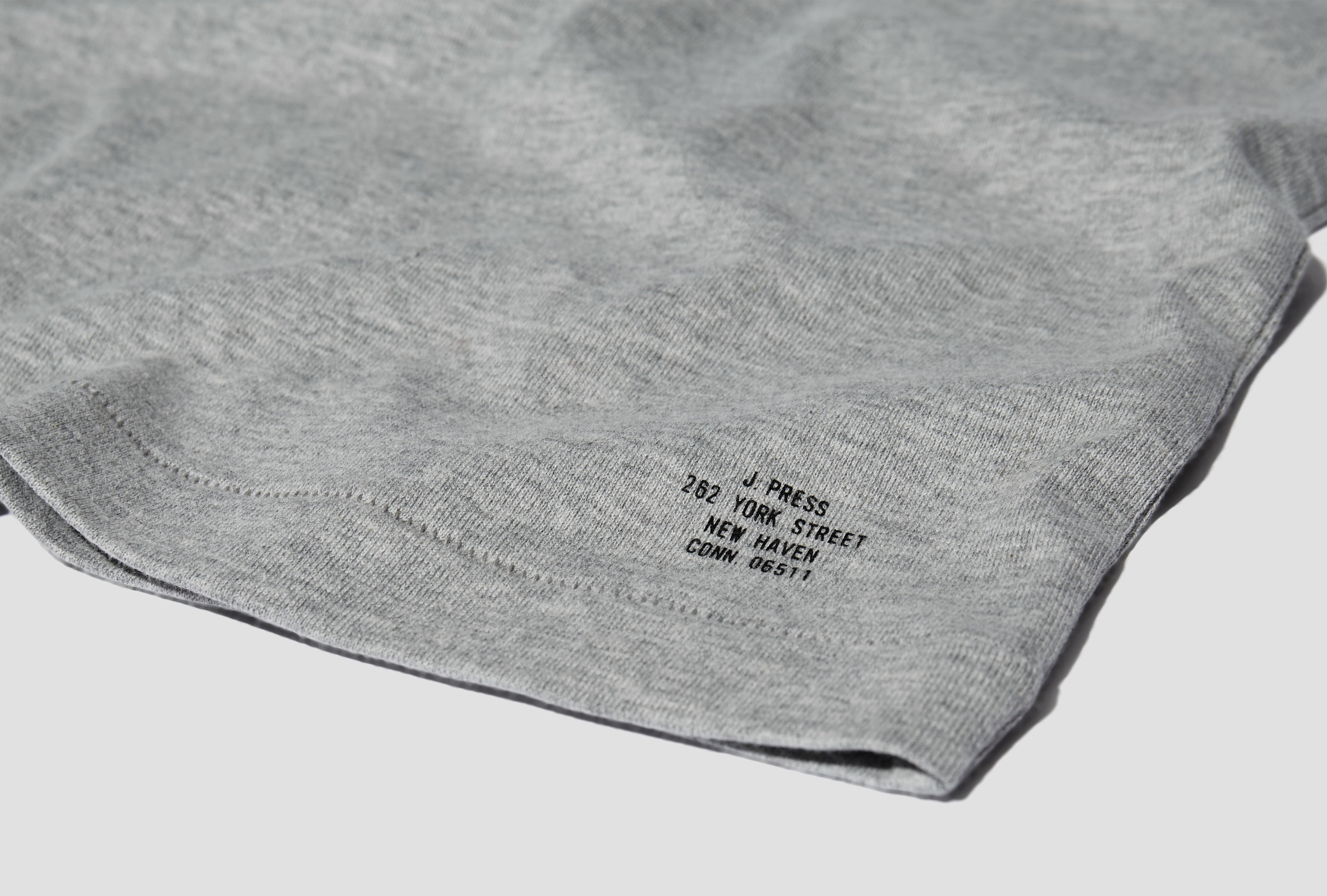 J.PRESS LOGO T-SHIRT - SUPIMA JERSEY KH OA GW 0901 Grey
