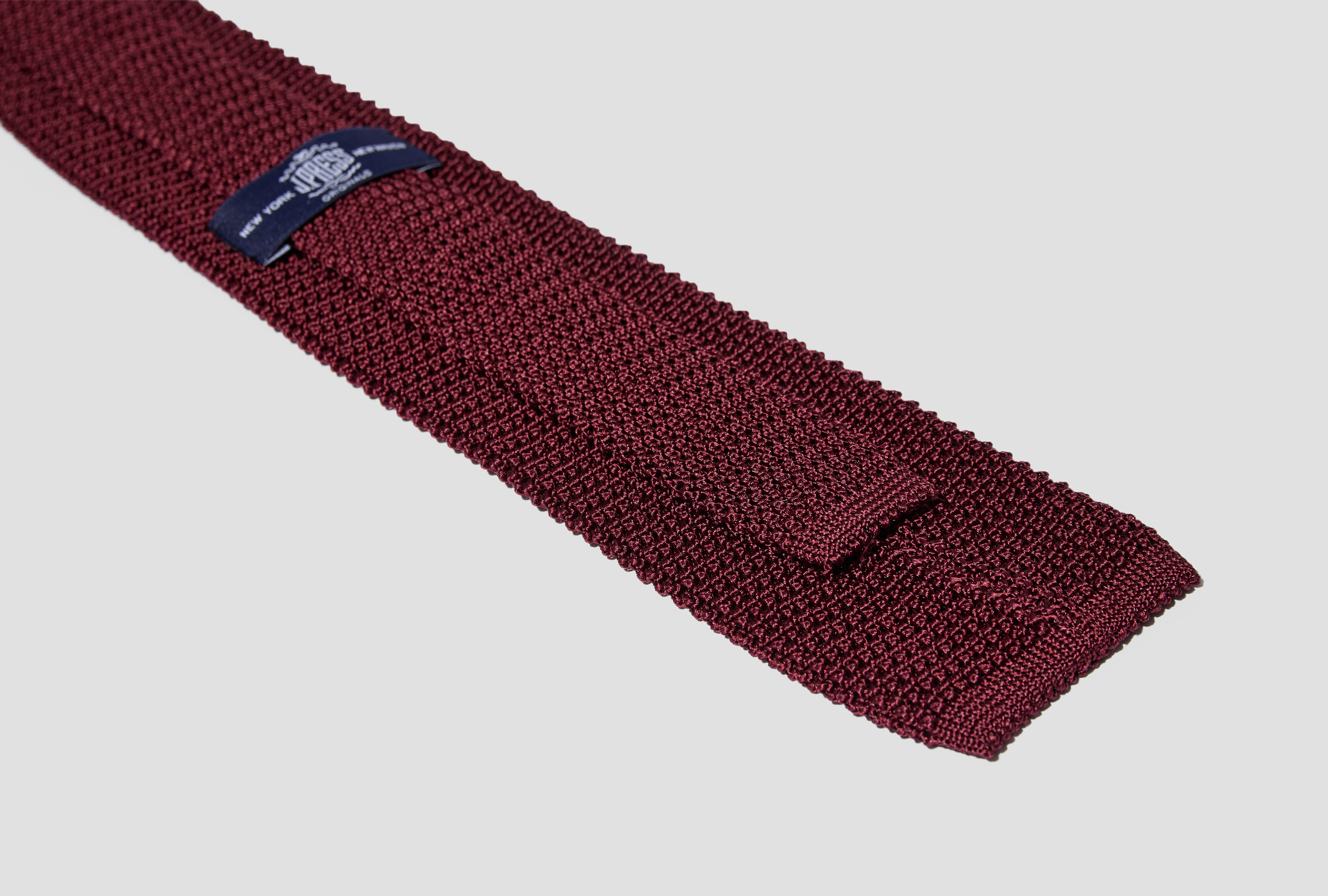 WIDE KNIT TIE - SILK KNIT TR OA GW 0903 Burgundy
