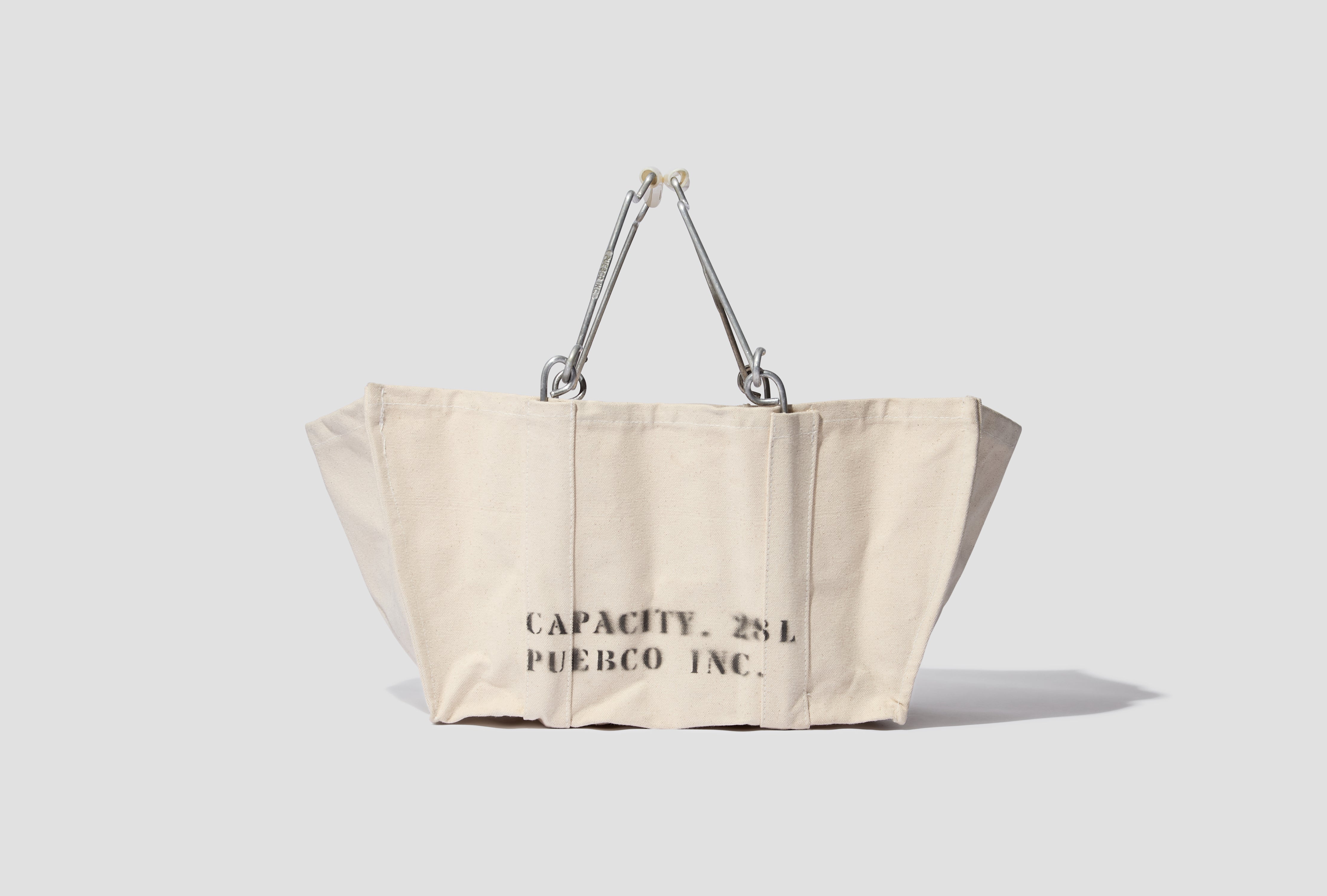 ACCORDION MARKET BASKET - WHITE HANDLE 110158