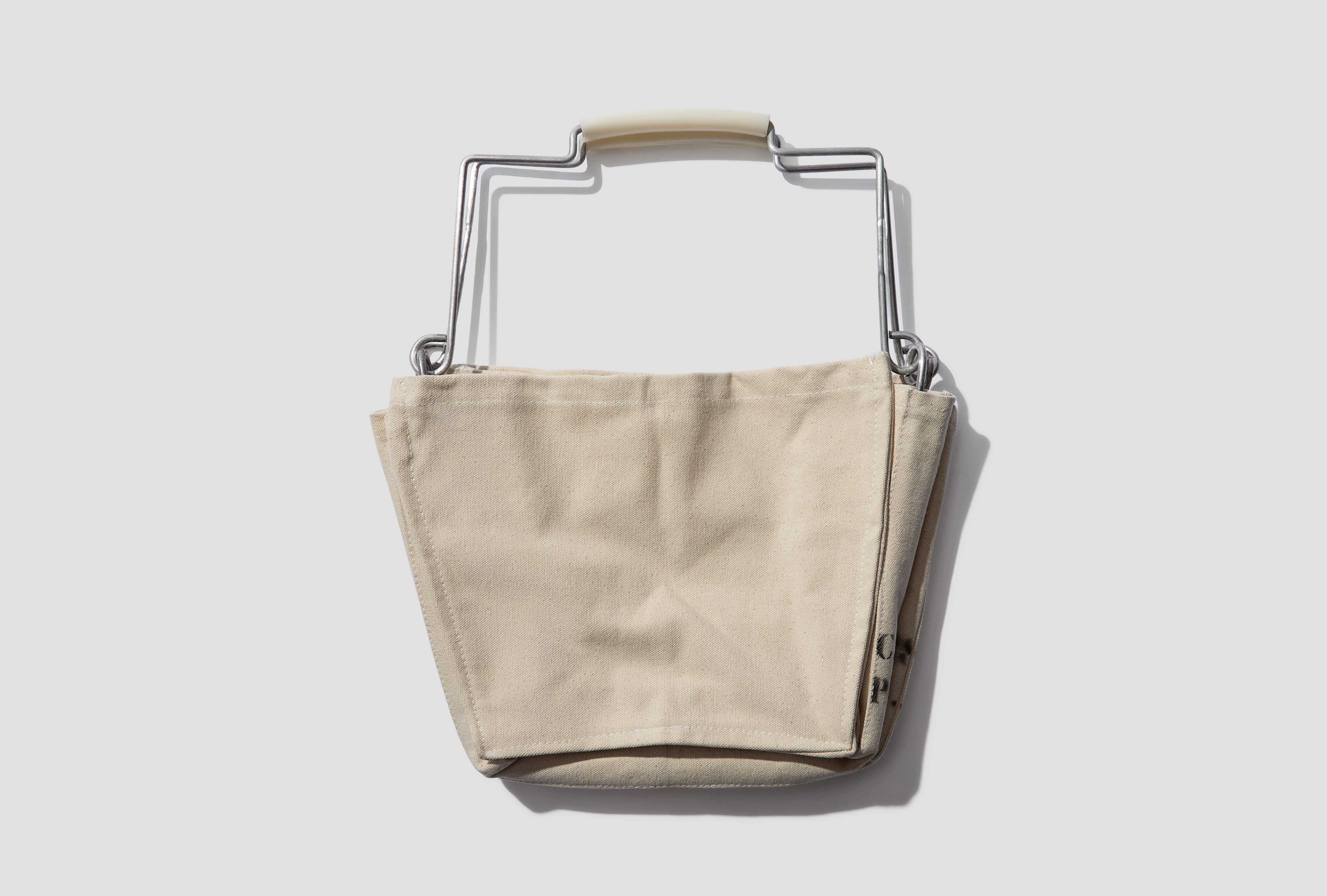 ACCORDION MARKET BASKET - WHITE HANDLE 110158