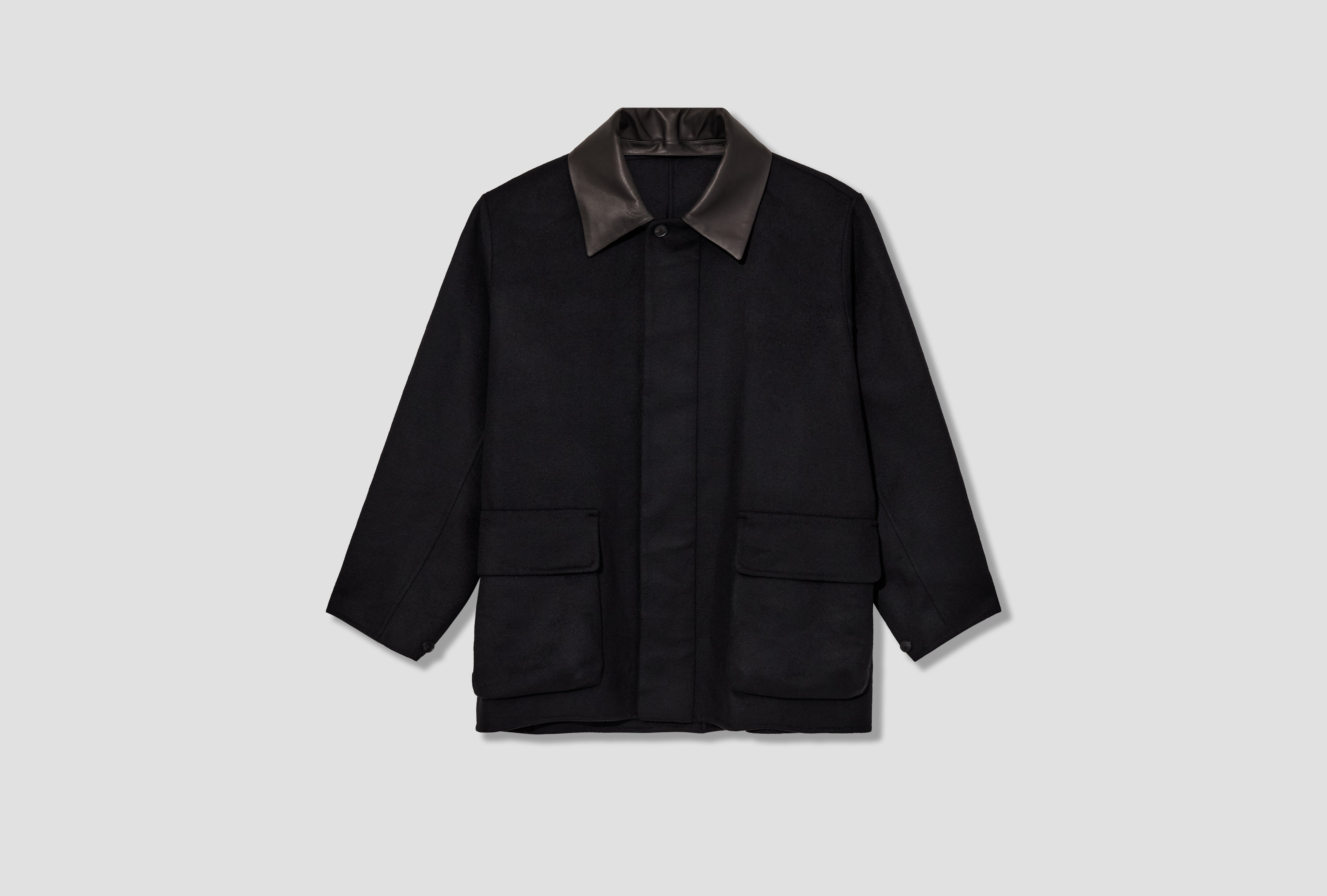 CASHMERE MELTON HAND SEWN BLOUSON A25AB02CN Black