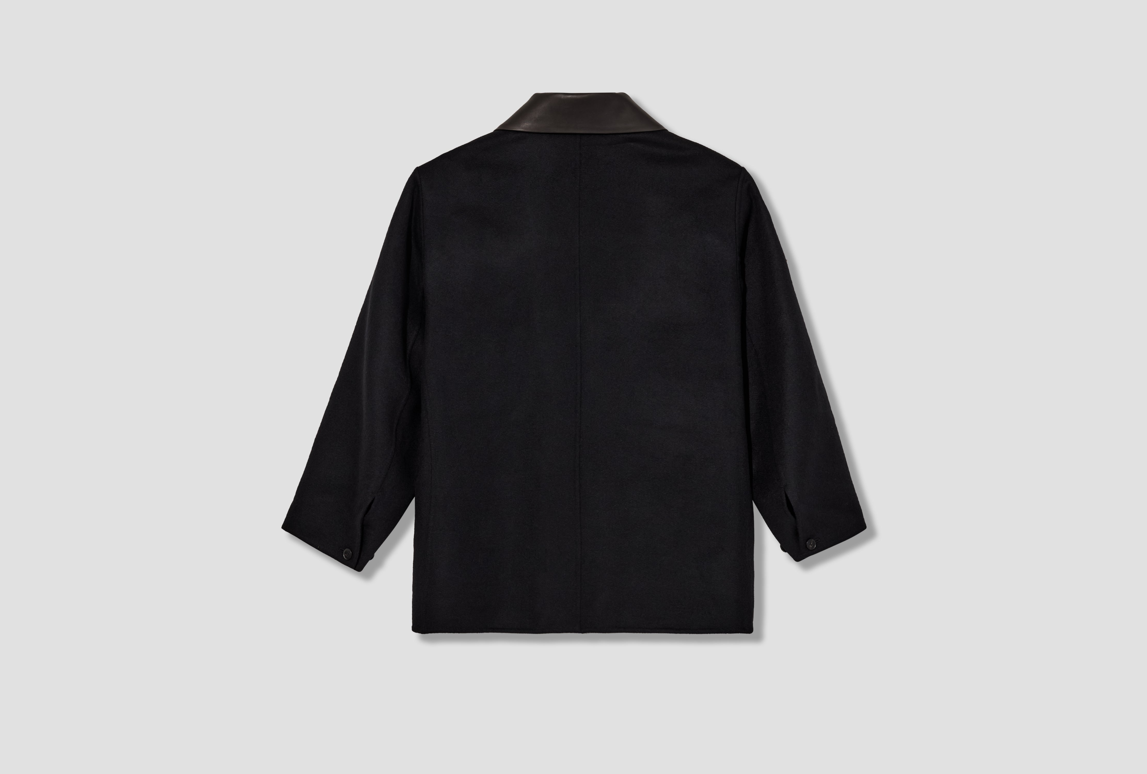 CASHMERE MELTON HAND SEWN BLOUSON A25AB02CN Black