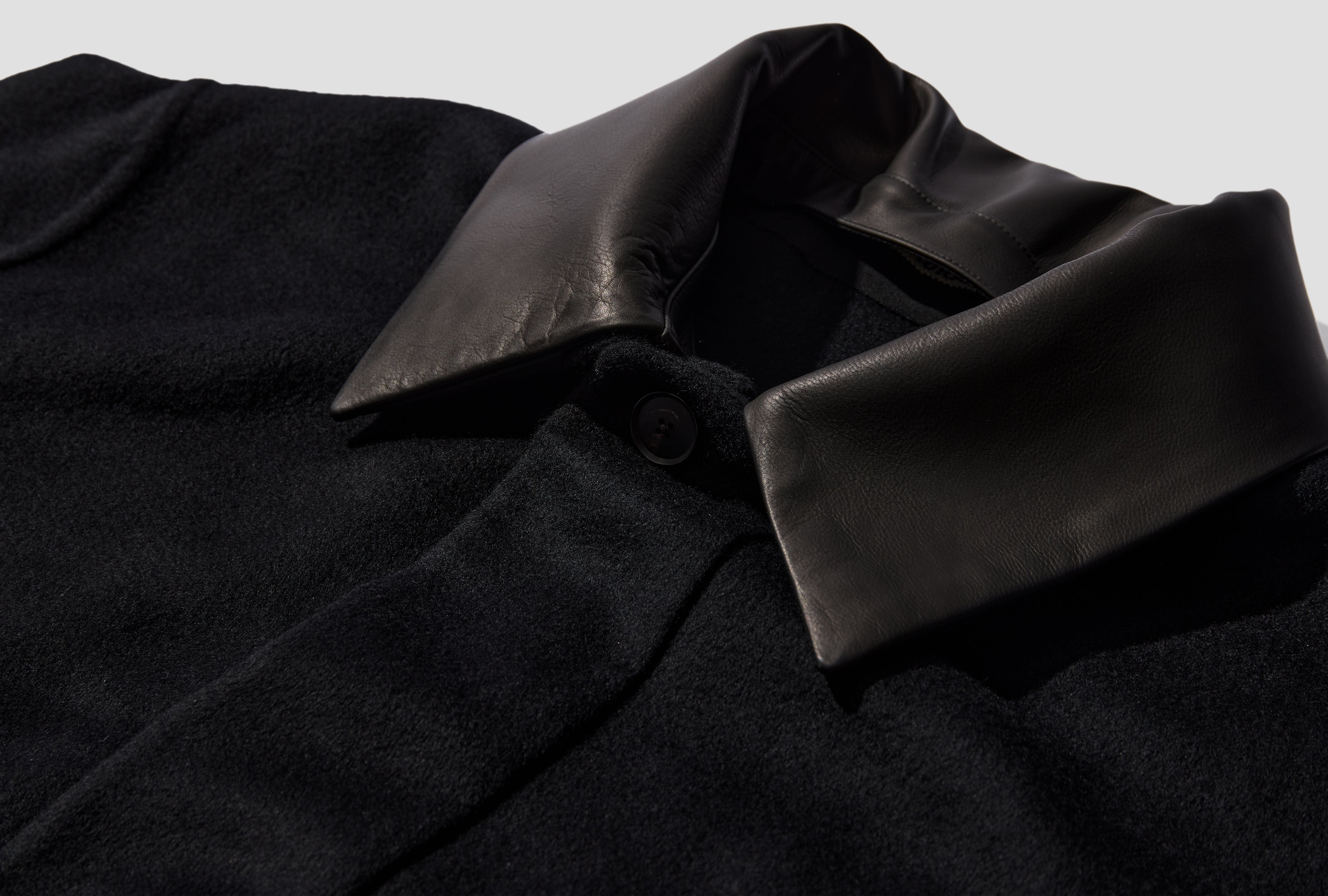 CASHMERE MELTON HAND SEWN BLOUSON A25AB02CN Black