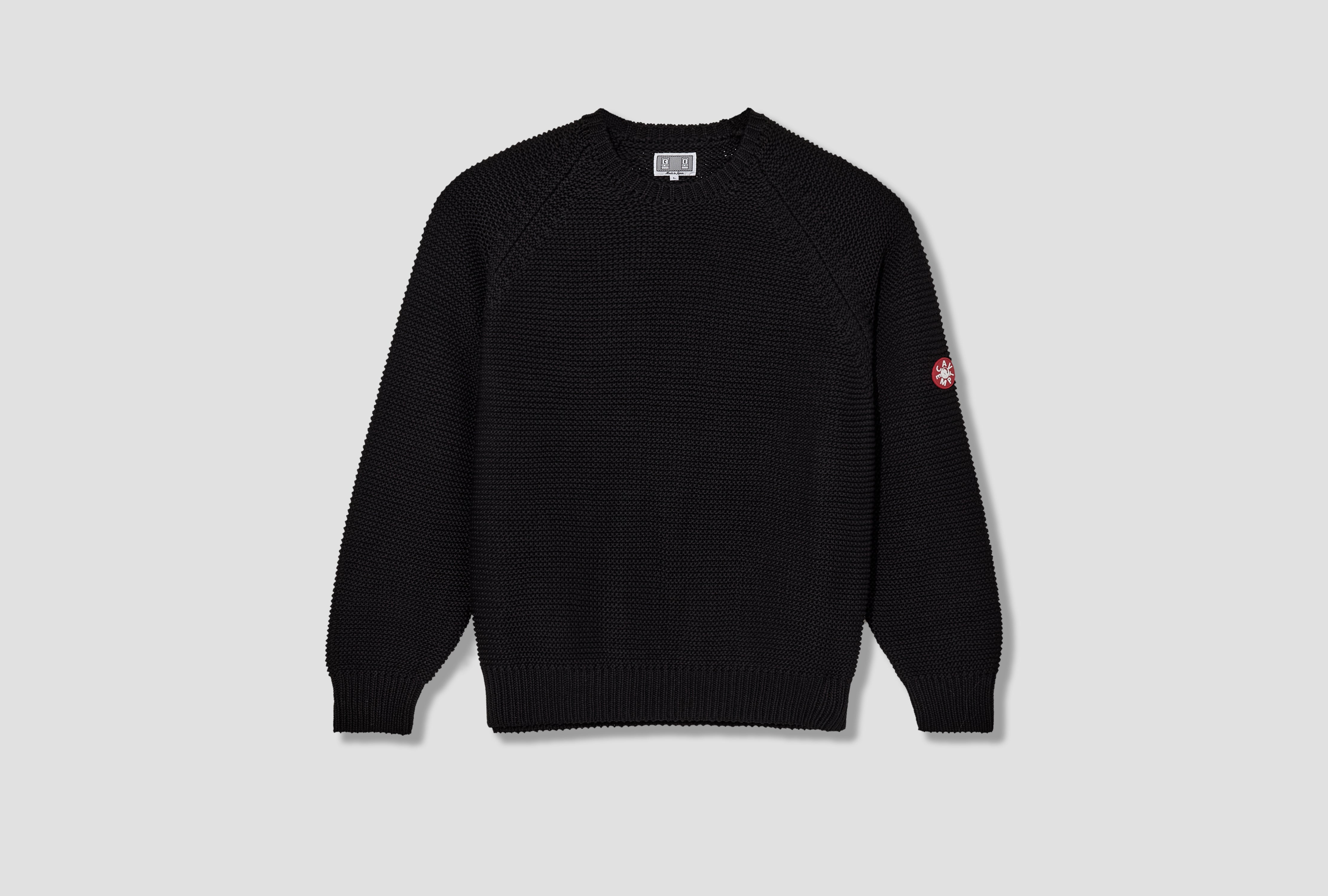 RAGLAN SLEEVE COTTON KNIT BLACK CES28KN04 Black