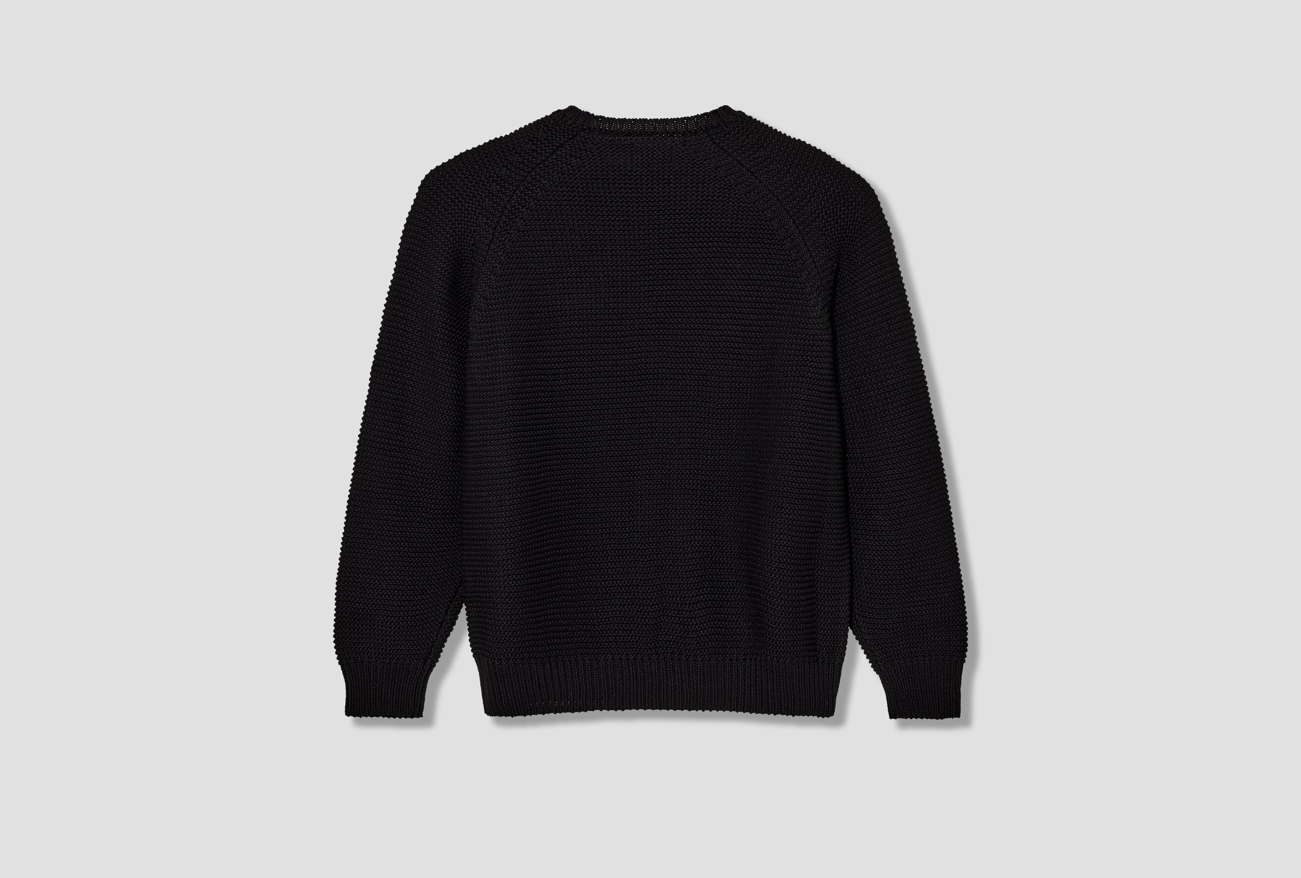 RAGLAN SLEEVE COTTON KNIT BLACK CES28KN04 Black