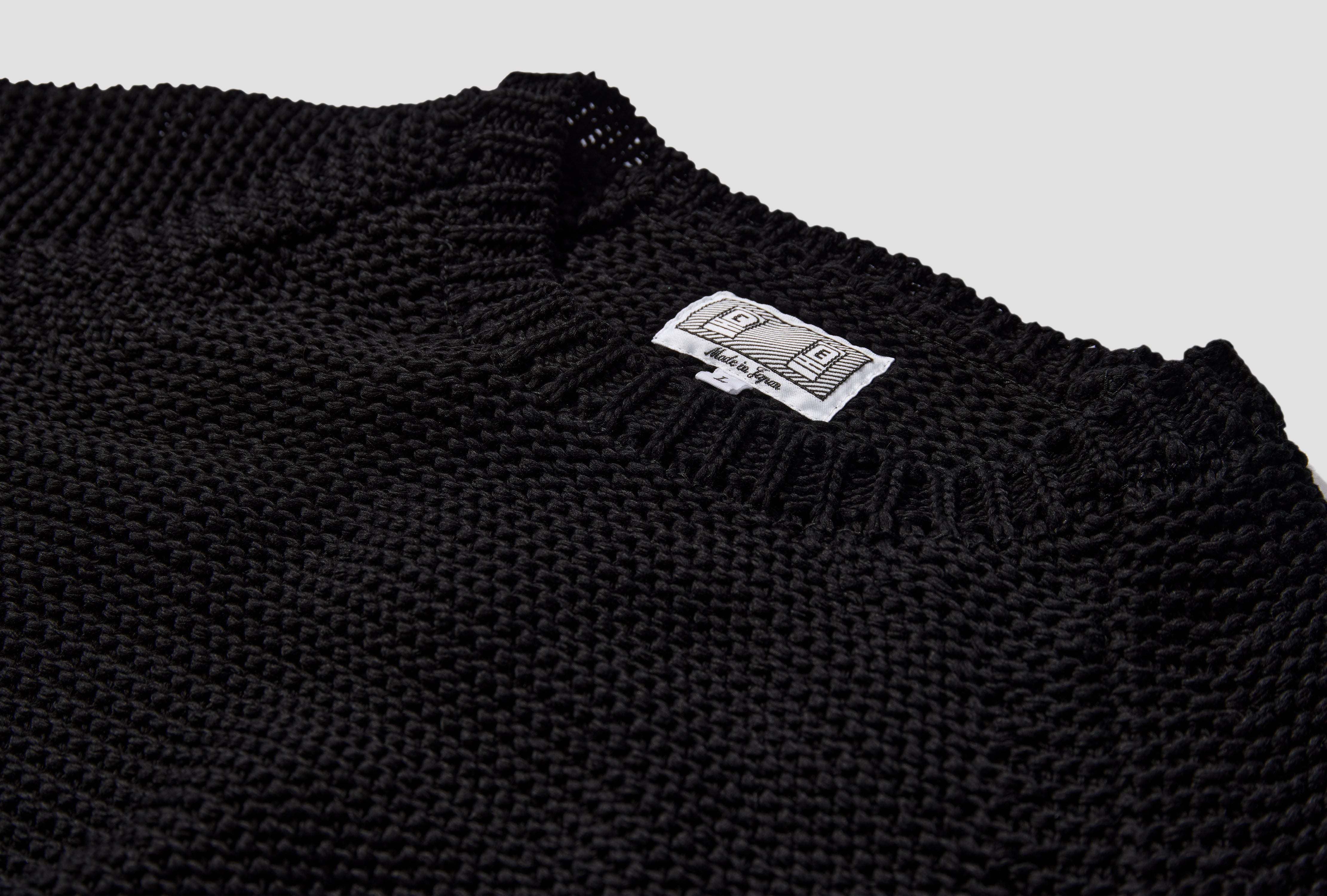 RAGLAN SLEEVE COTTON KNIT BLACK CES28KN04 Black