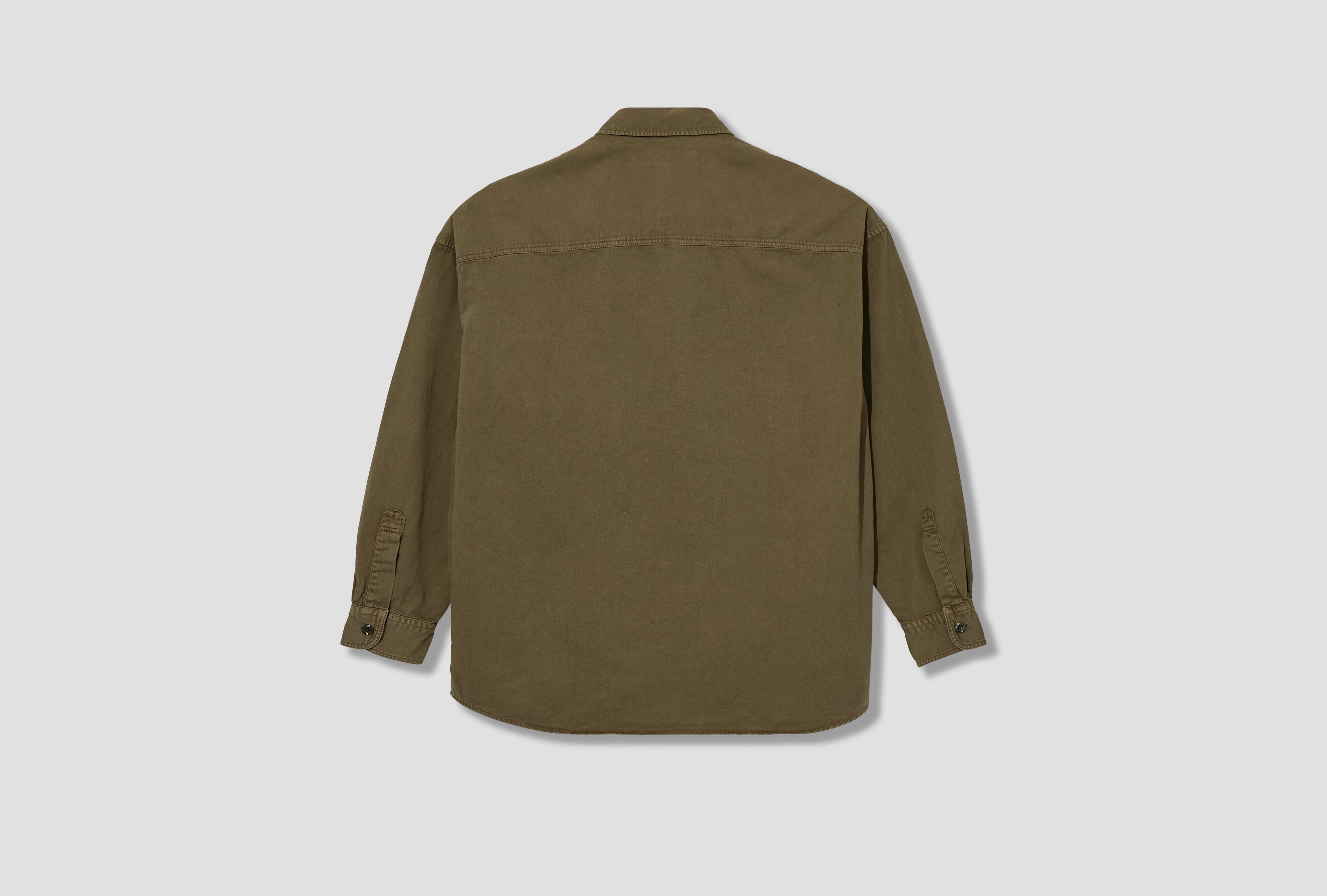 GARMENT DYED SHIRT LS 252AQNH-SHM02 Olive